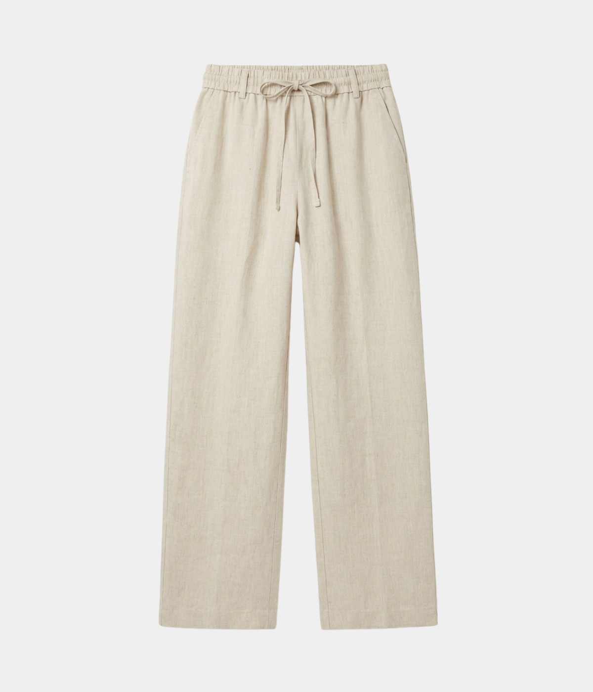 Beige Linen Trousers — view 1
