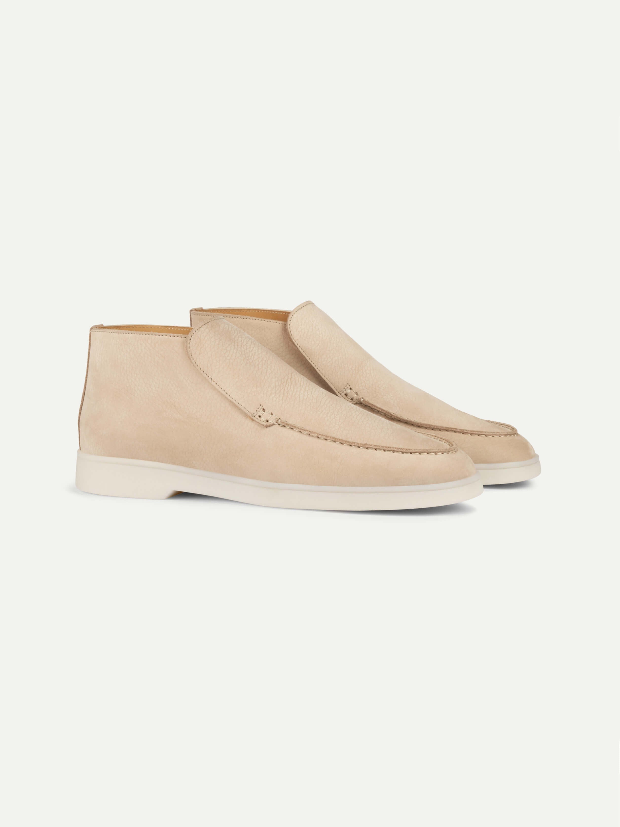 Light Beige Nubuck Winter Milano Loafer — view 1