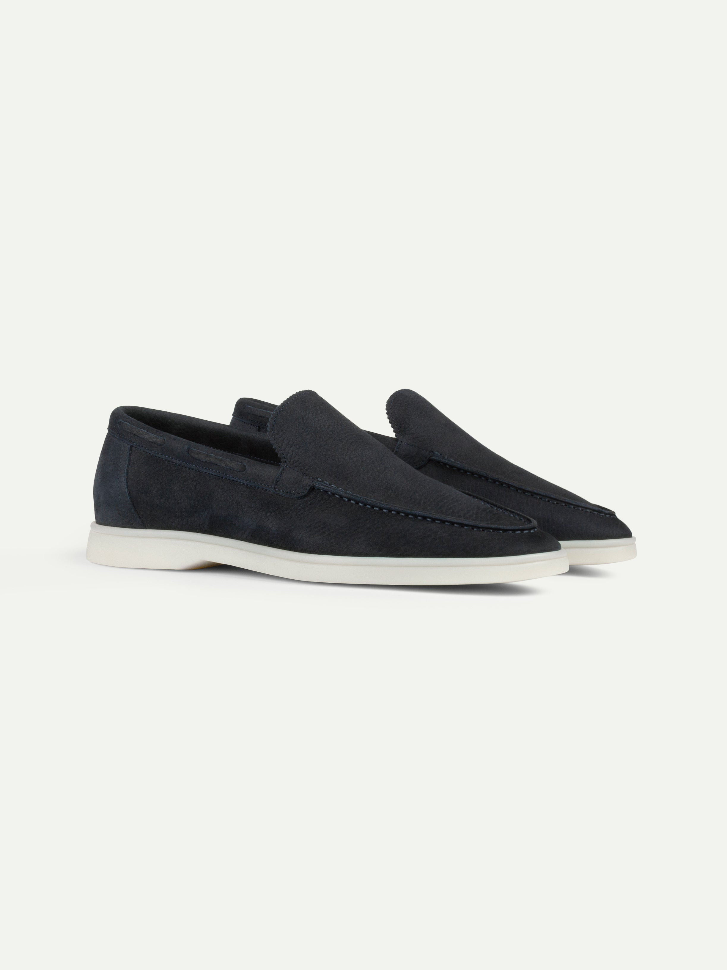 Navy Nubuck Amalfi Loafers — view 1