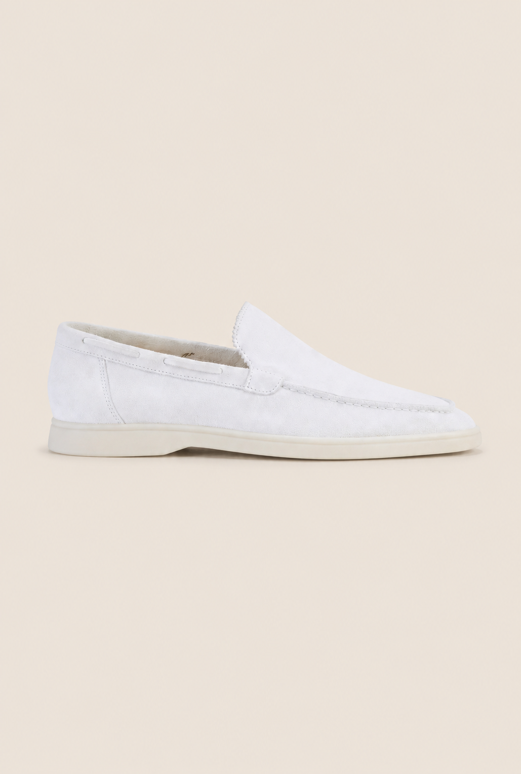 Moreno Suede Loafer White — view 1