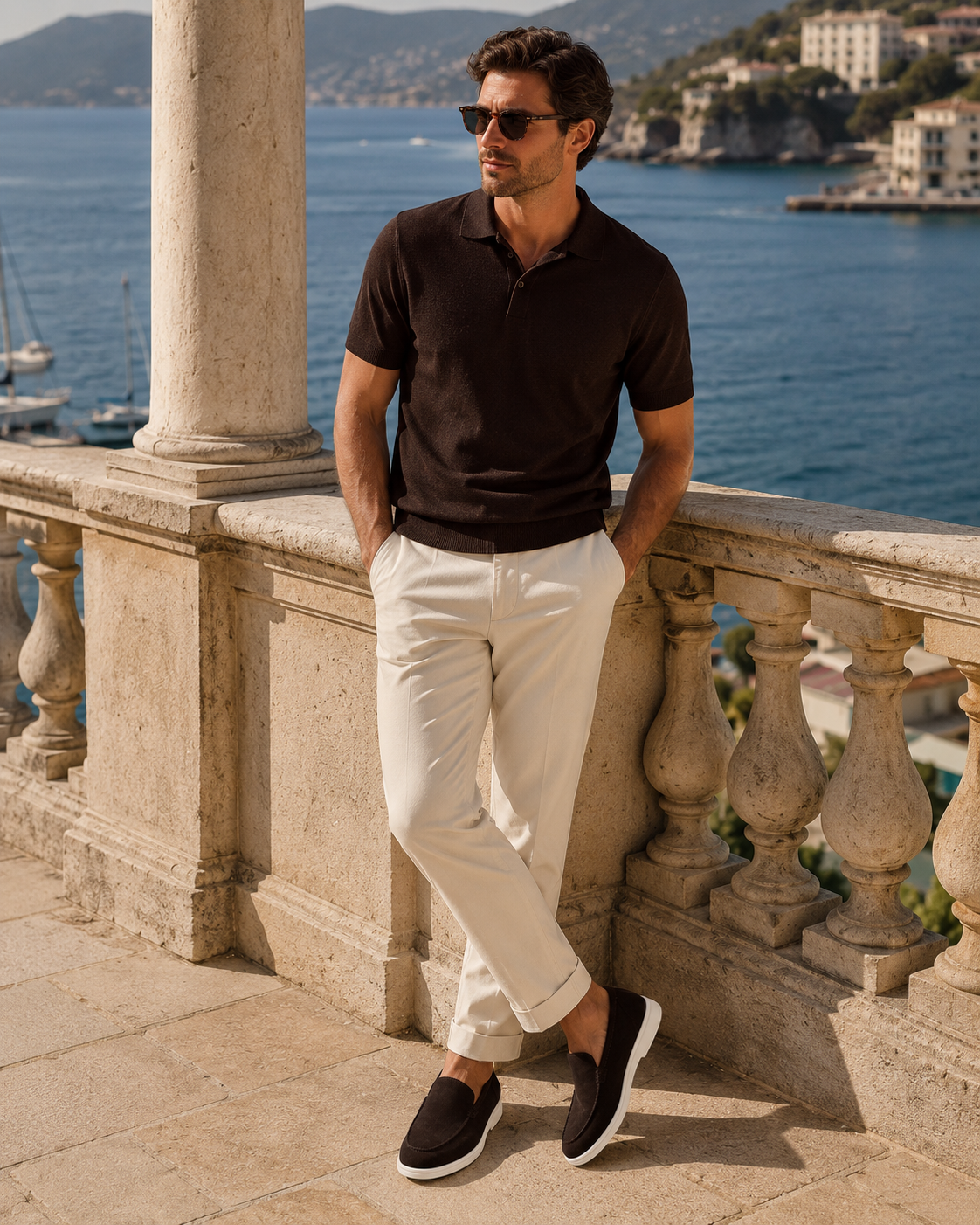Dark Brown Cowhide Slip-On Loafers