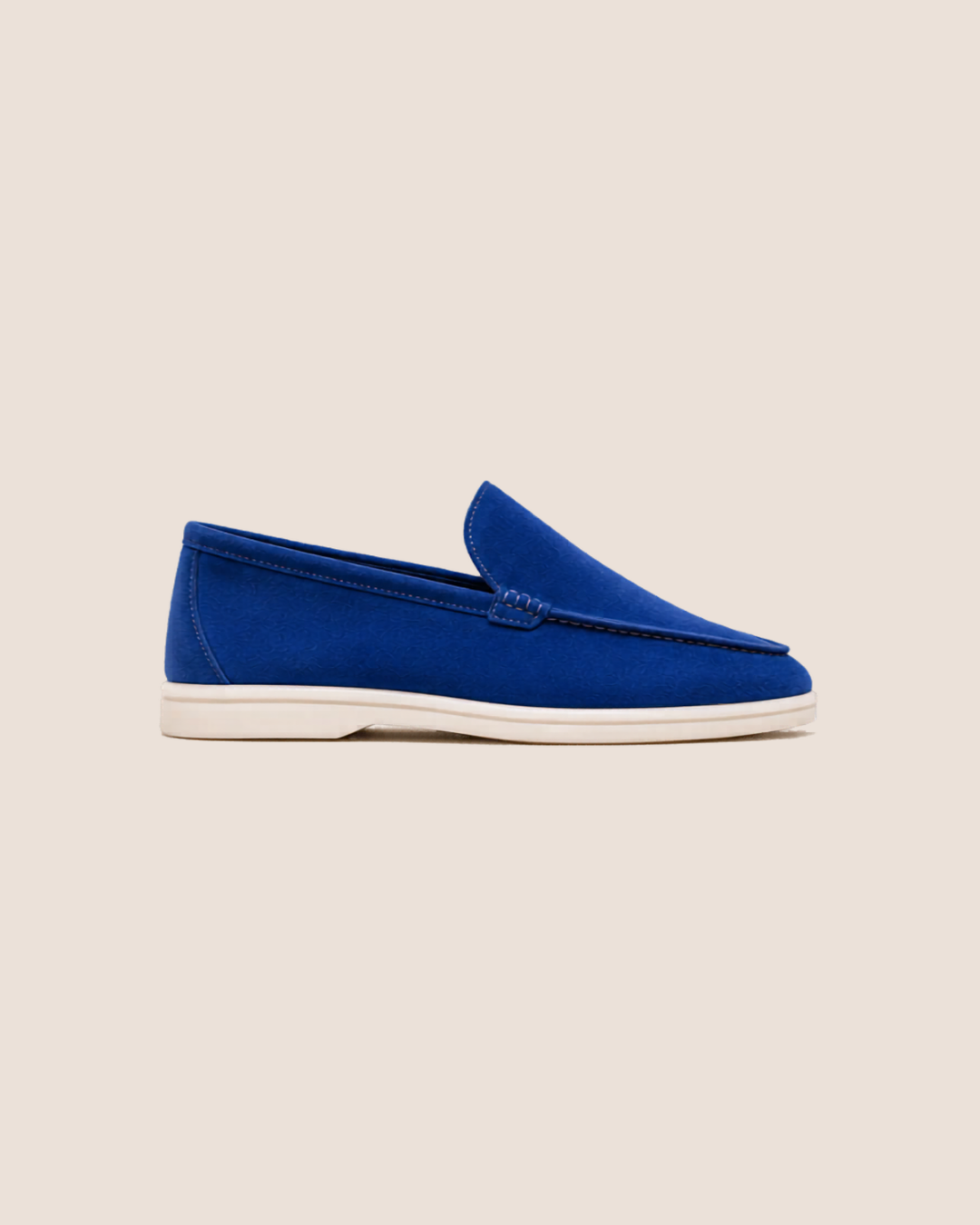 Lady Royal Blue Cowhide Slip-On Loafers