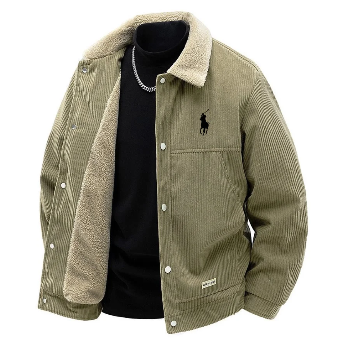 R.L Premium Corduroy Sherpa Lined Jacket - Clearance Sale