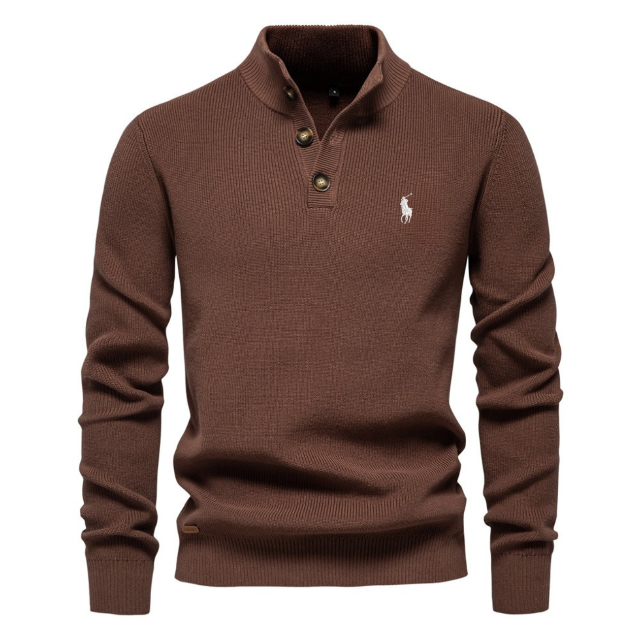 R.L Premium Knit Henley Sweater || Clearance Sale