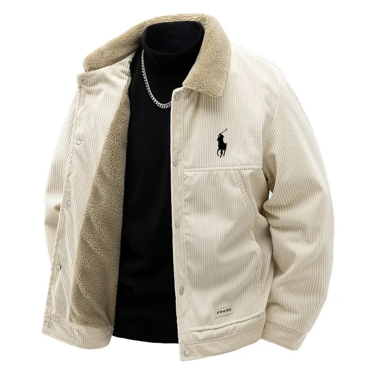 R.L Premium Corduroy Sherpa Lined Jacket - Clearance Sale