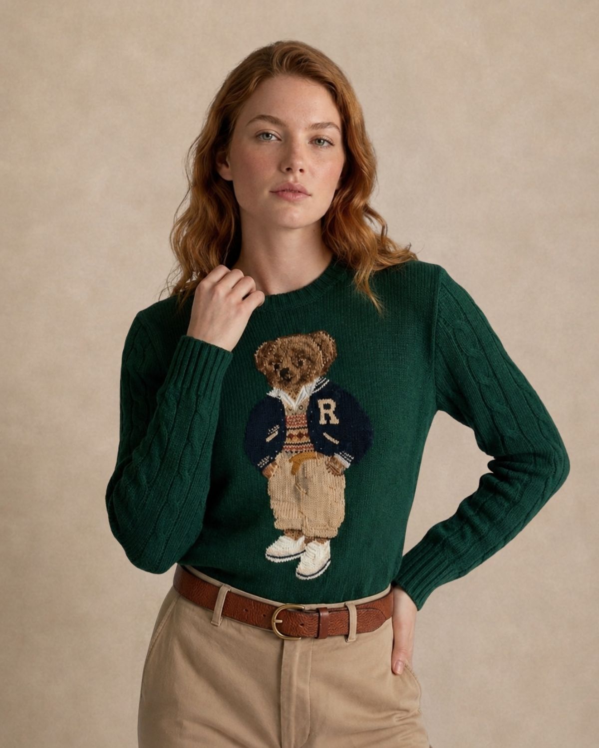 R.L Sweater | Polo Bear Varsity Letterman