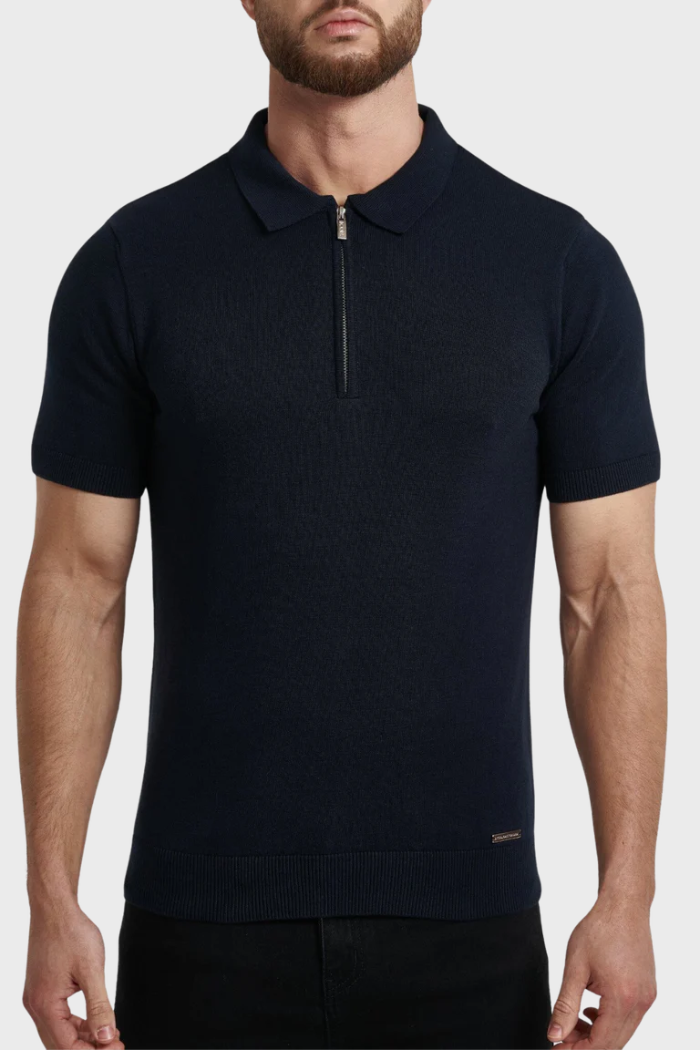 Pima Forth Zip Polo Shirt