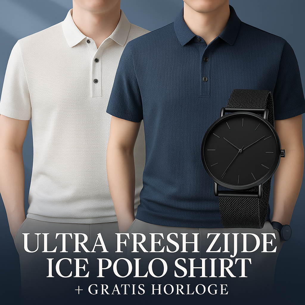 [BUY 1, GET 2] – Ultra Fresh Silk Ice Polo Shirt + FREE Watch