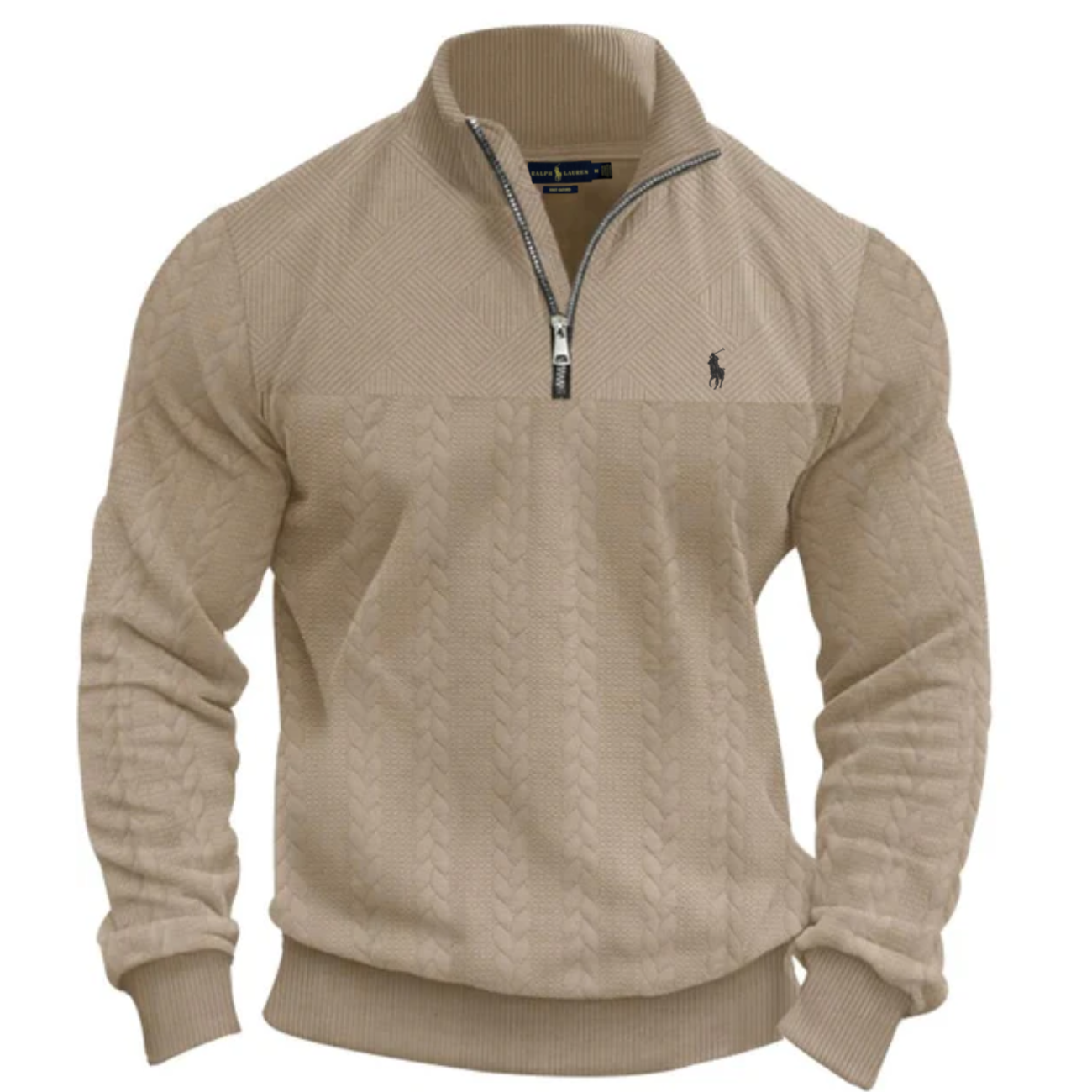 R.L Textured Half-Zip Knit Pullover - Clearance Sale