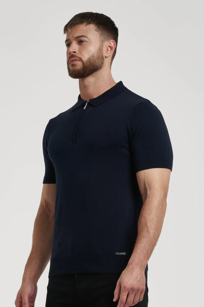 Pima Forth Zip Polo Shirt