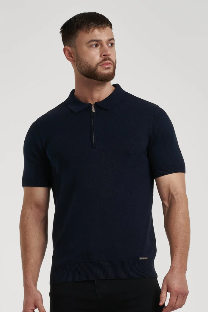 Pima Forth poloshirt met rits