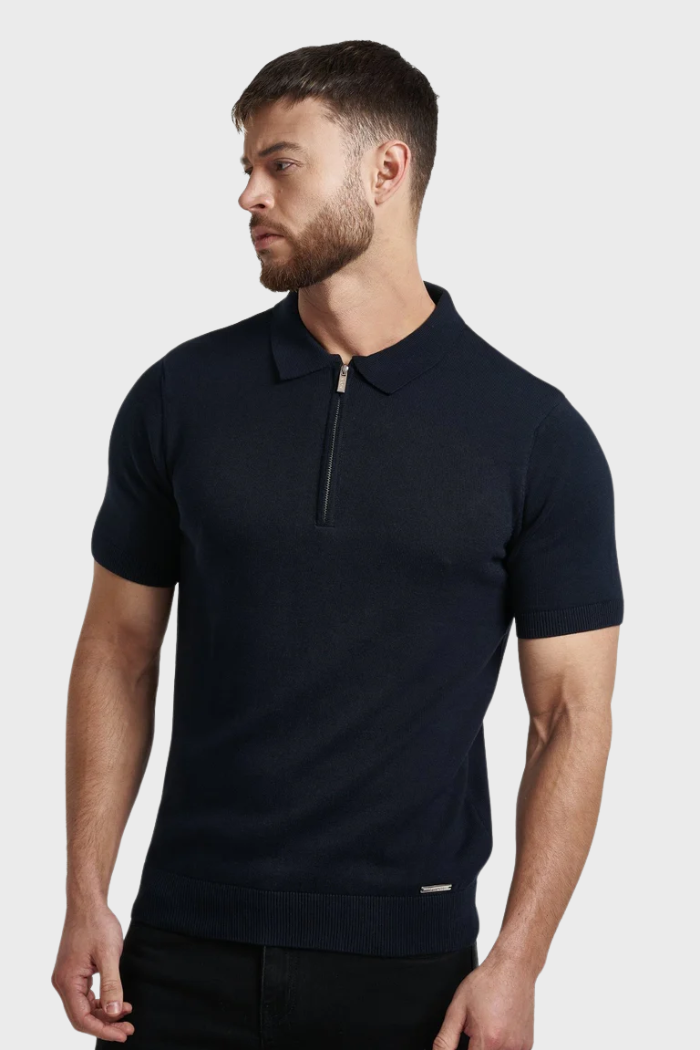 Pima Forth Zip Polo Shirt
