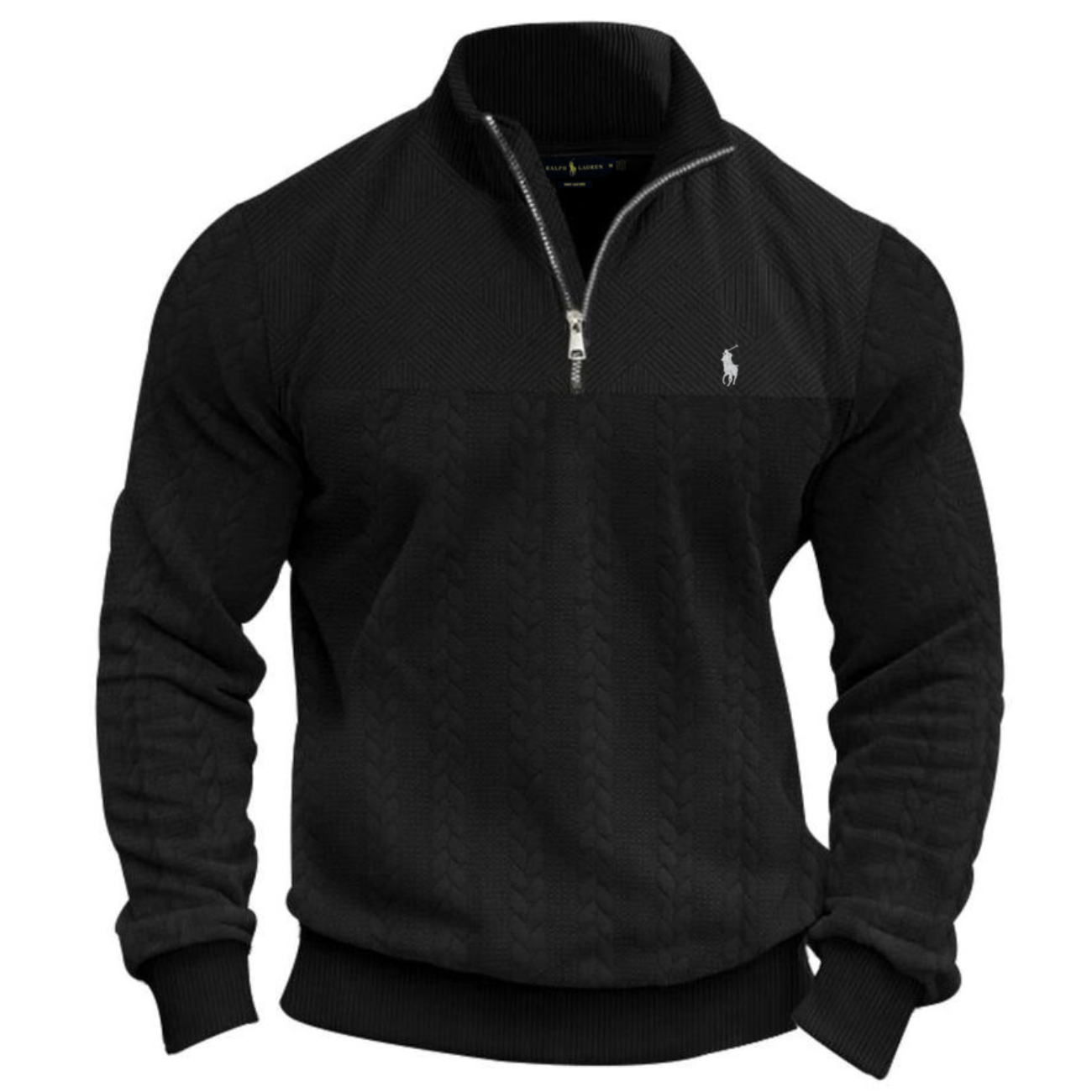 R.L Textured Half-Zip Knit Pullover - Clearance Sale
