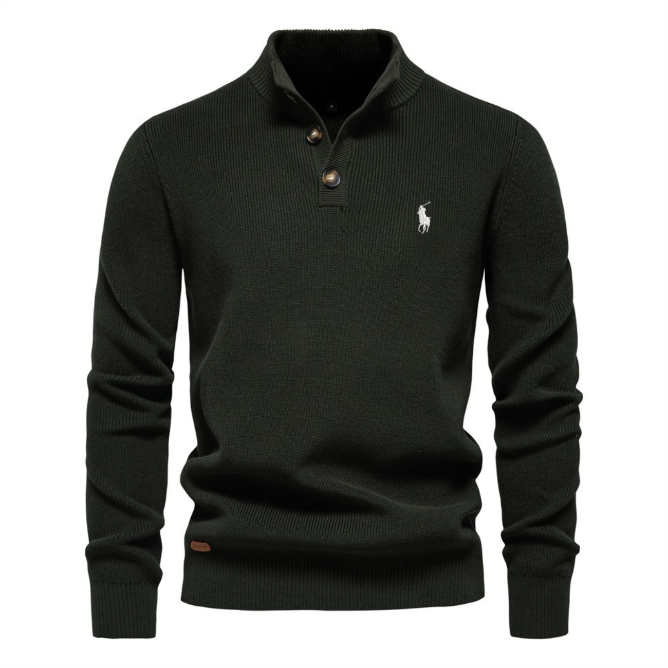 R.L Premium Knit Henley Sweater || Clearance Sale