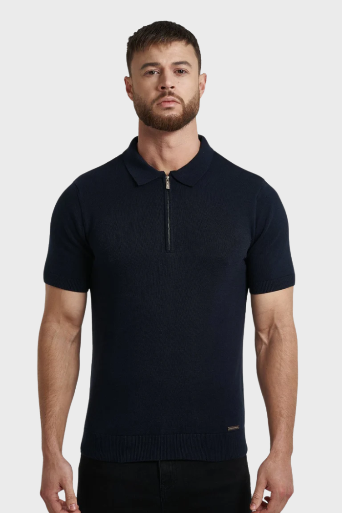 Pima Forth poloshirt met rits