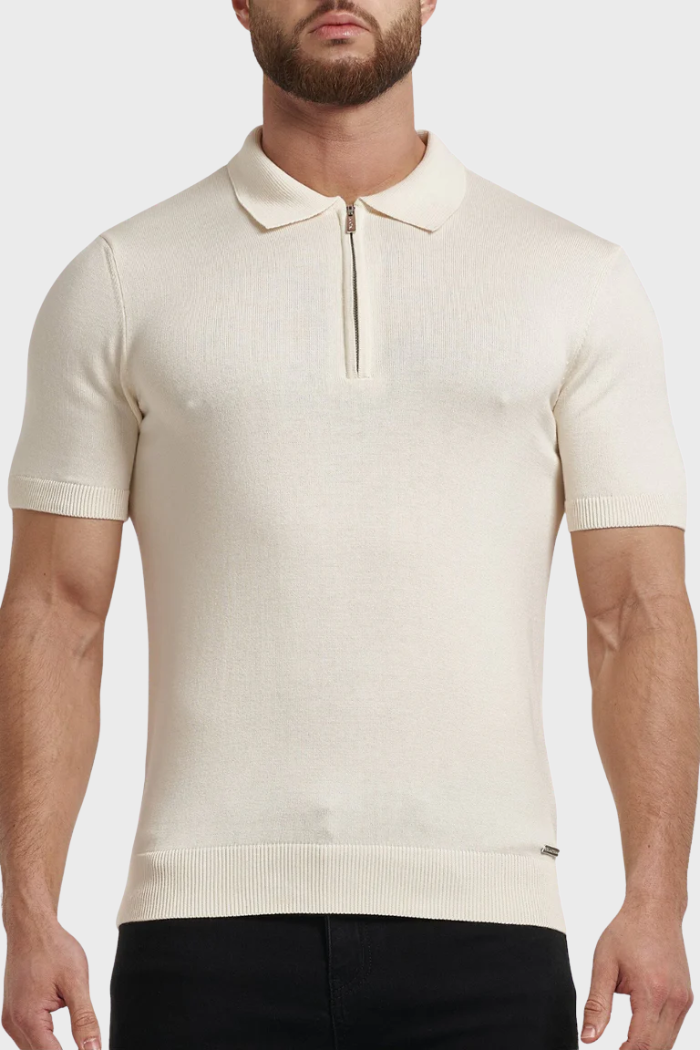 Pima Forth Zip Polo Shirt