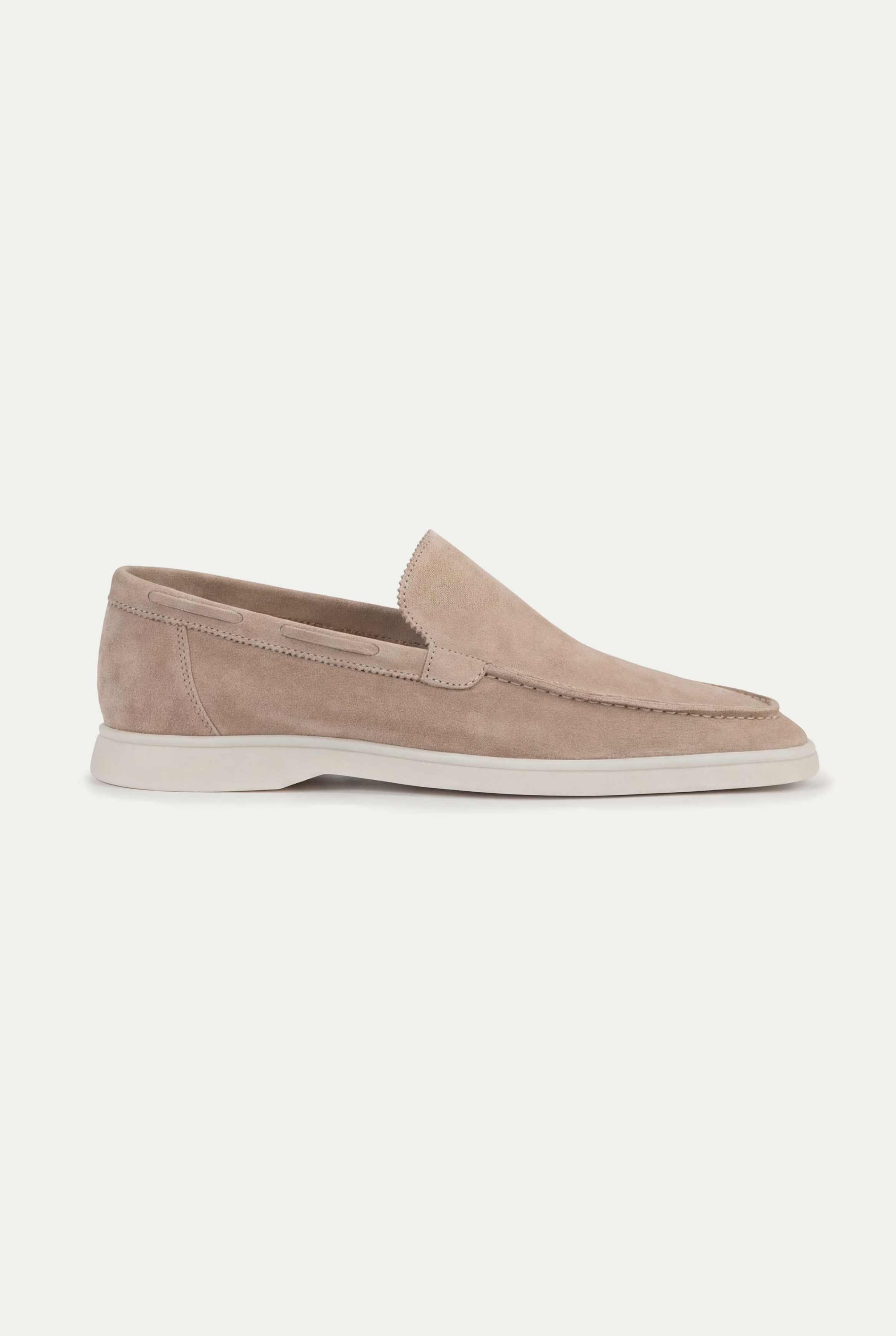 Moreno Classic Suede Loafer Beige — view 1