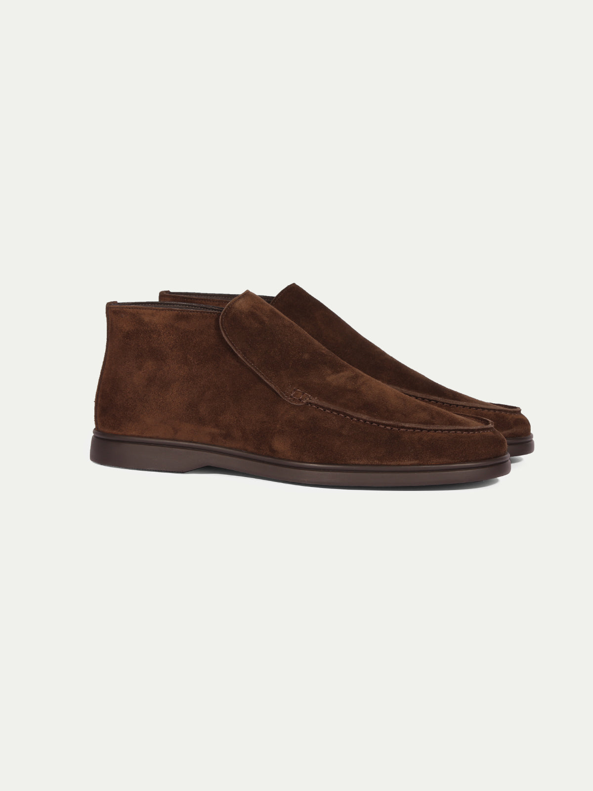 Chocolate Milano Loafer with Lamb Shearling Footbed — view 1