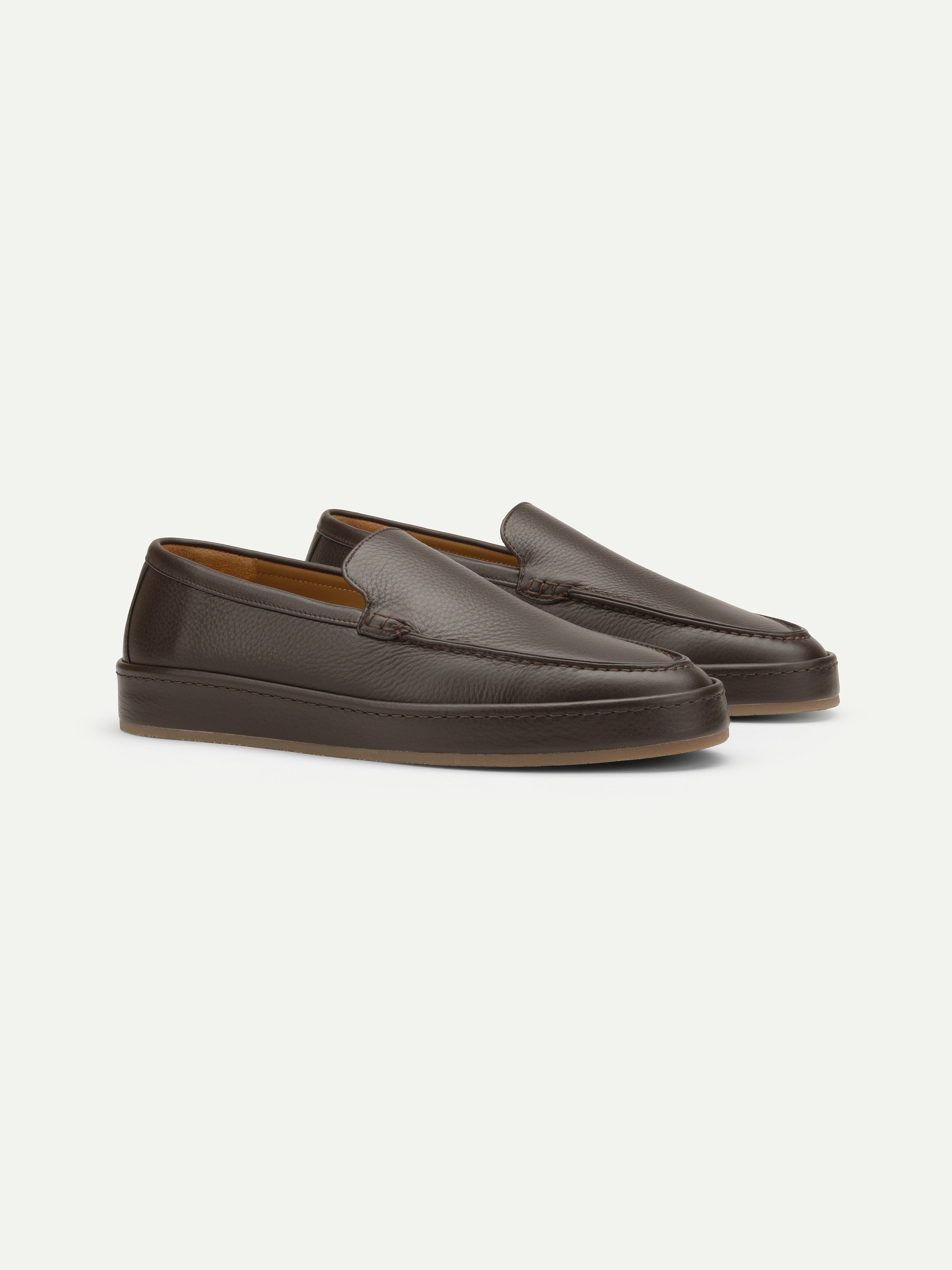 Brown Grain Capri Loafer — view 1