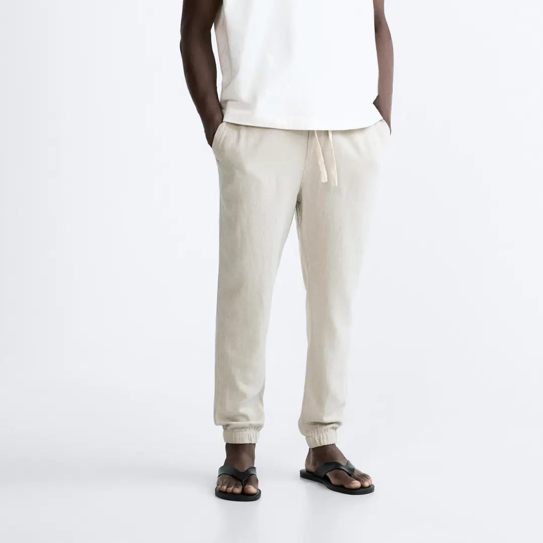 Heren Forth Jogger linnen broek