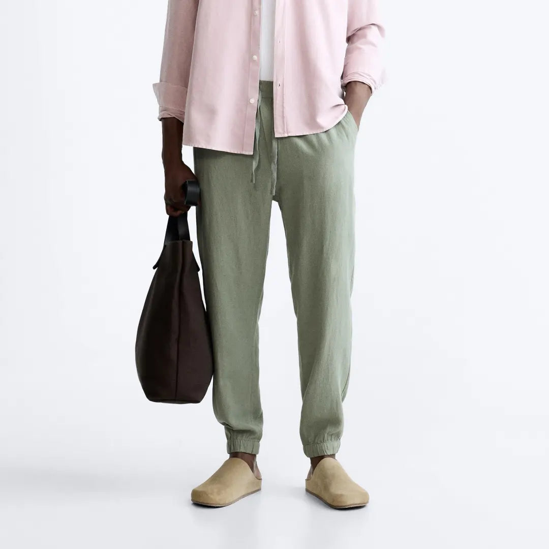 Heren Forth Jogger linnen broek