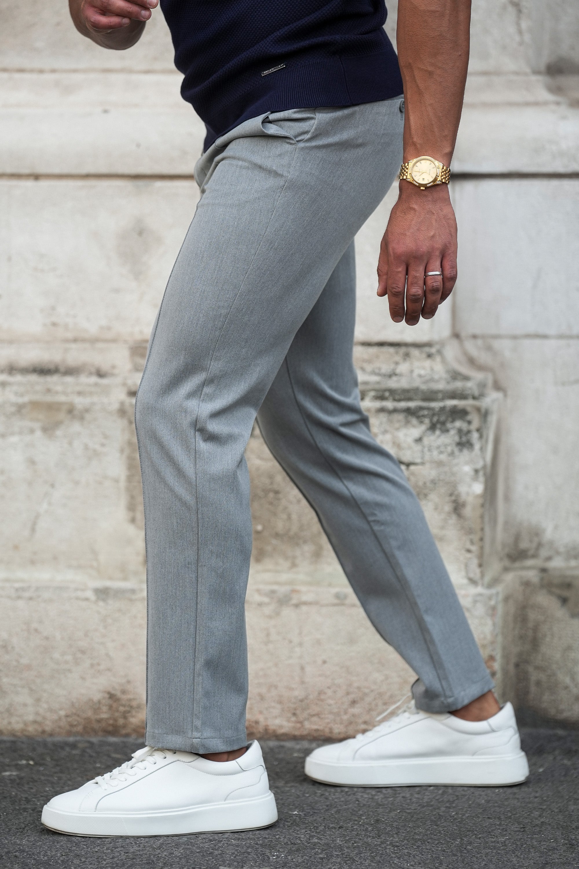 Forth Heren Capri Broek op Maat Grijs