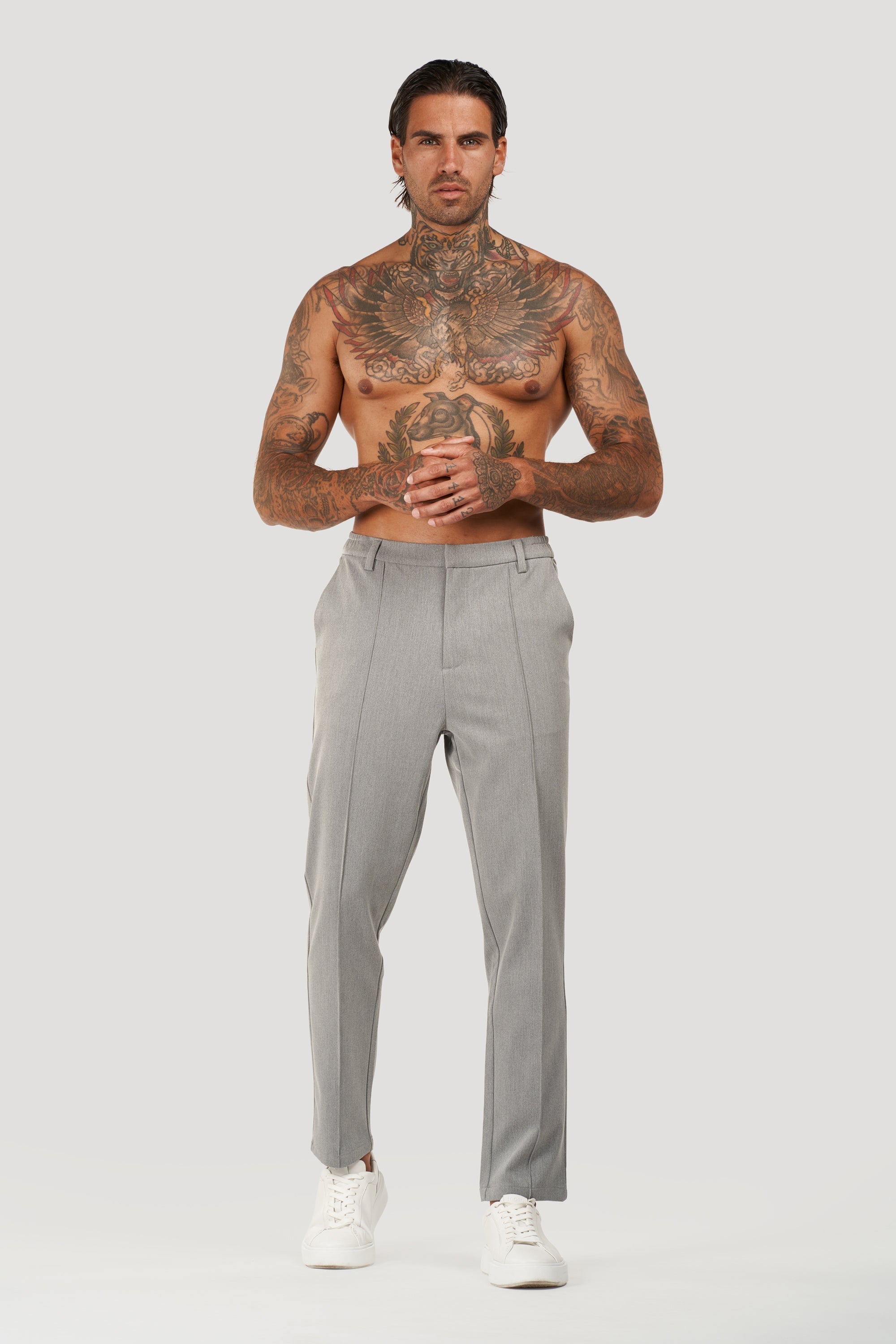 Forth Heren Capri Broek op Maat Grijs