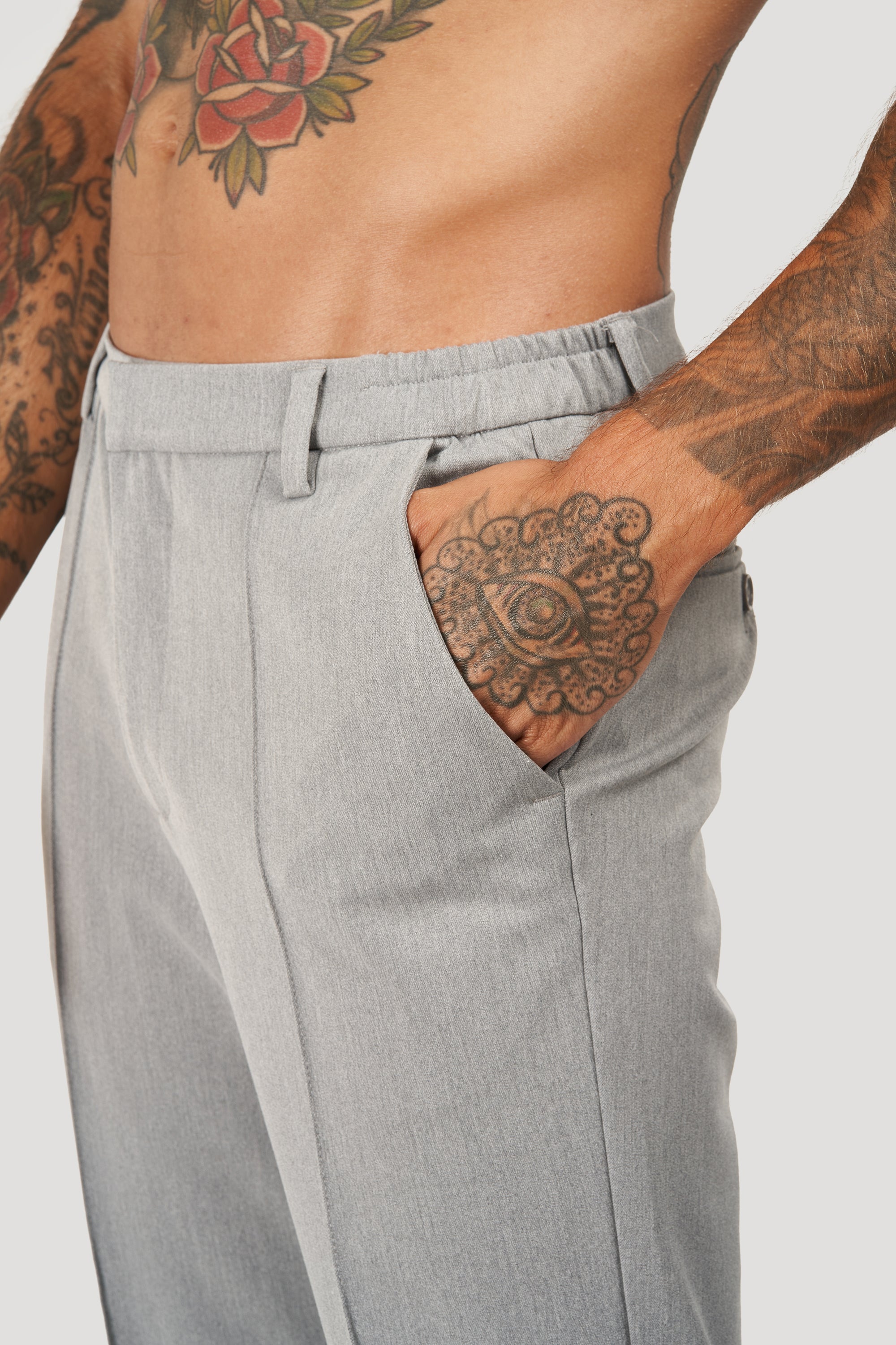 Forth Heren Capri Broek op Maat Grijs