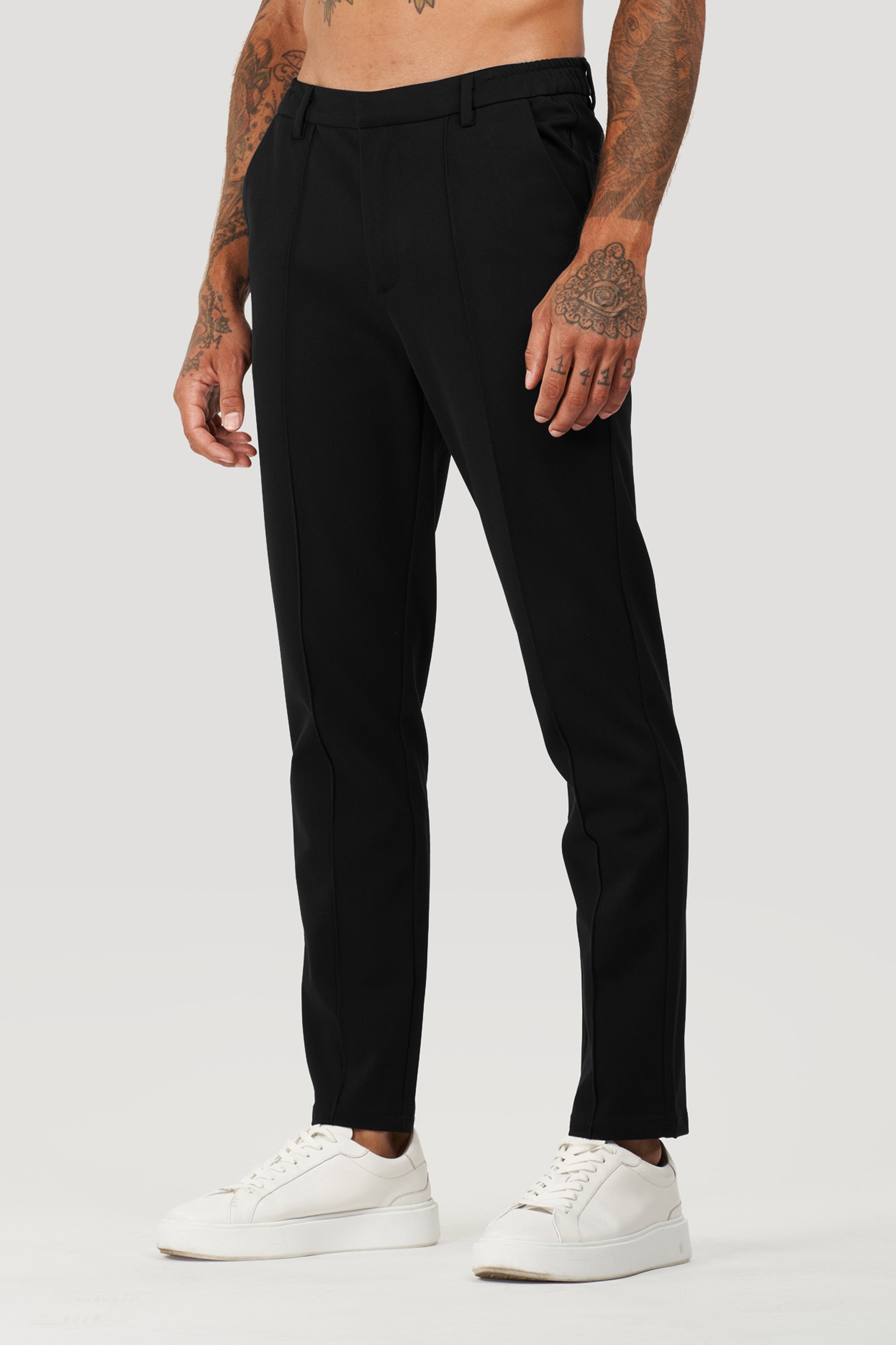 Forth Heren Zwarte Capri Broek op Maat