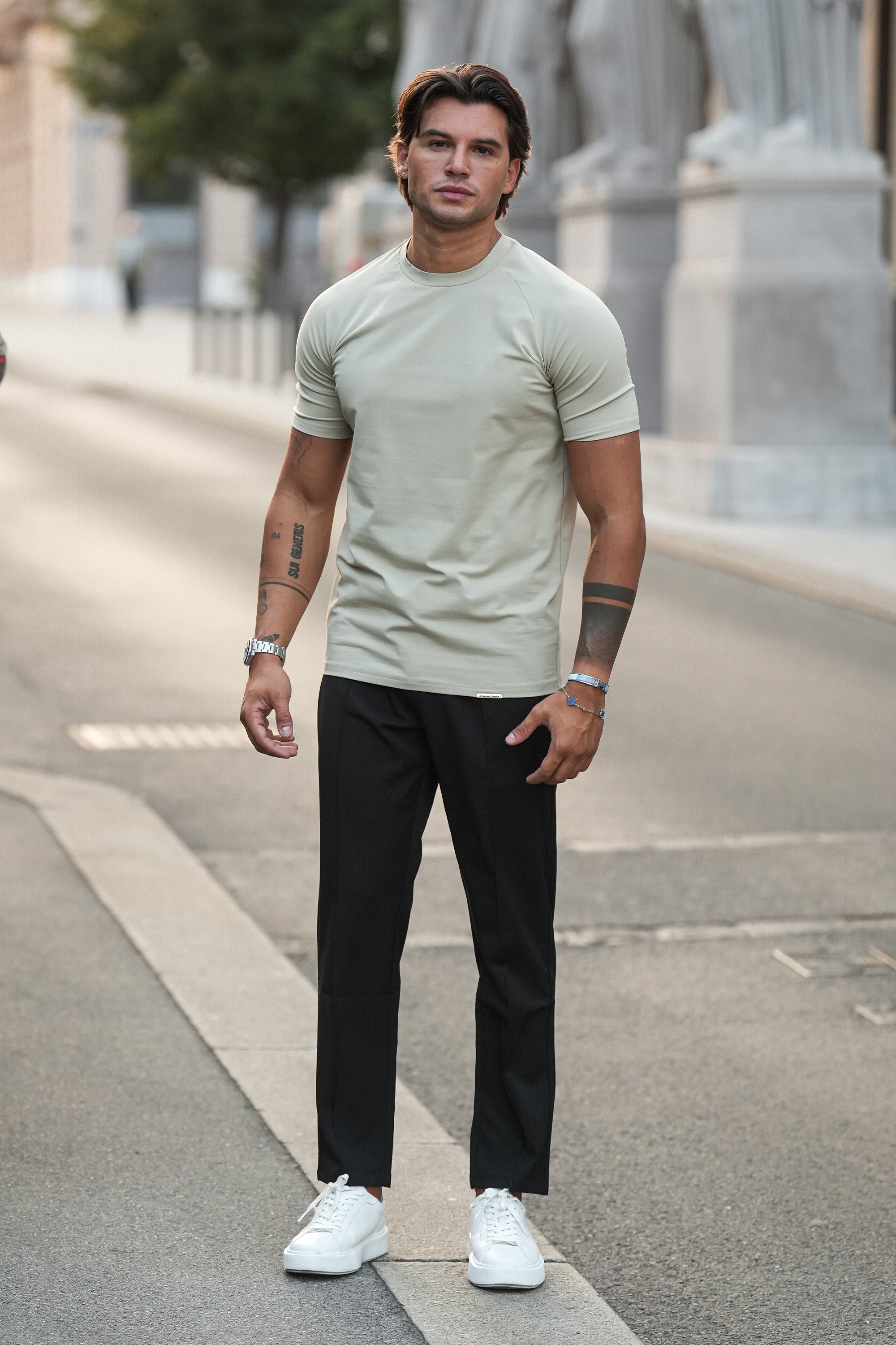 Forth Heren Zwarte Capri Broek op Maat