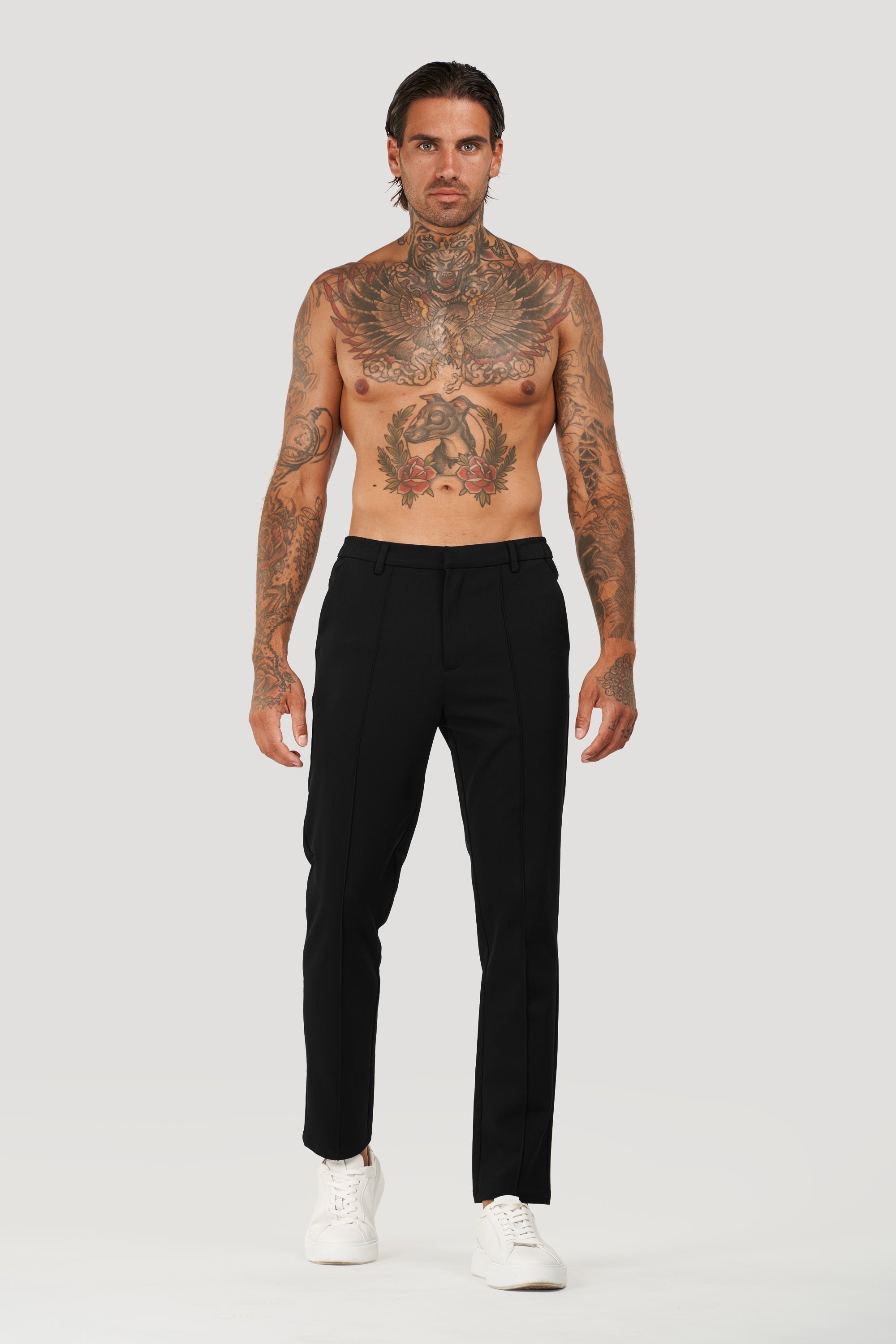 Forth Heren Zwarte Capri Broek op Maat