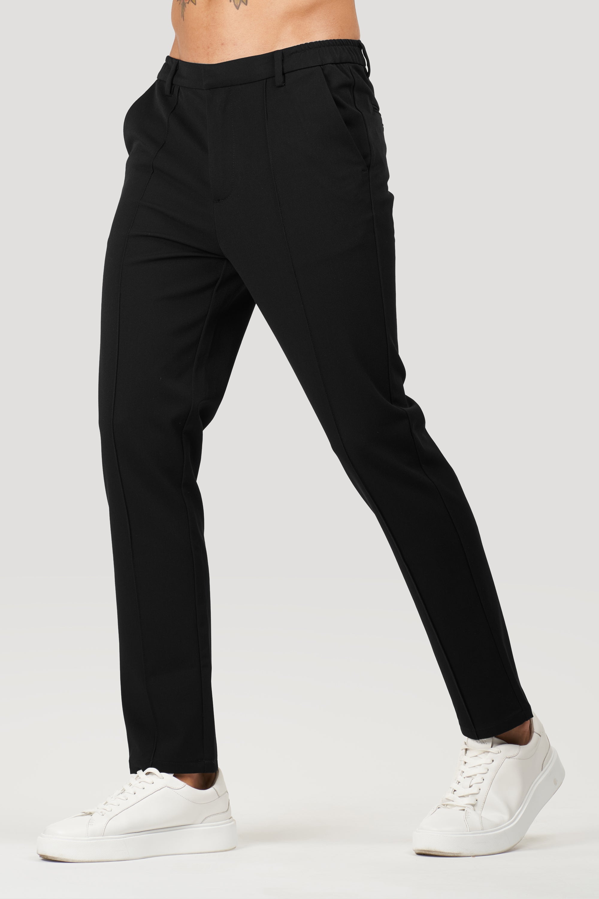 Forth Heren Zwarte Capri Broek op Maat