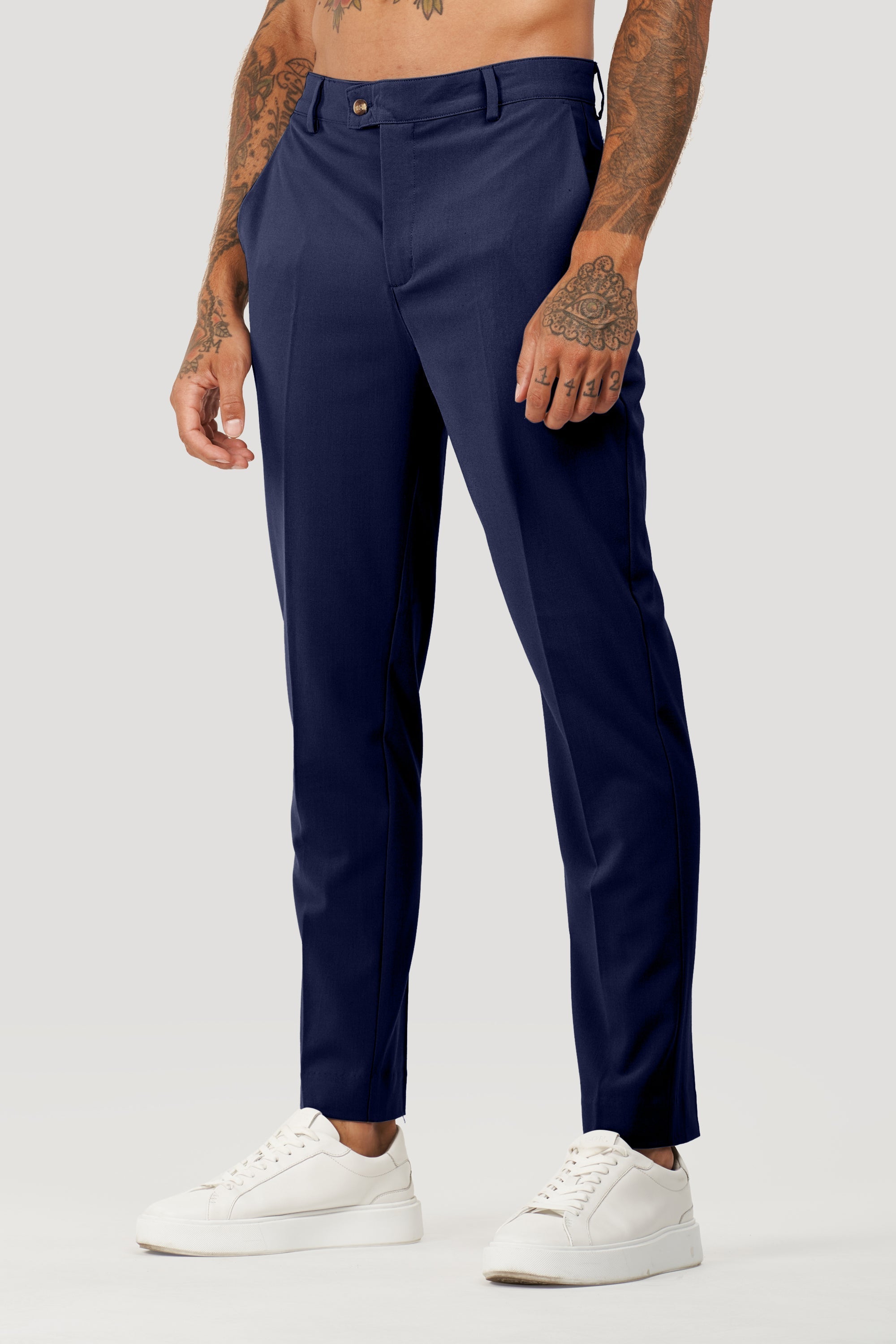 Milano Forth Heren Broek op Maat Marineblauw