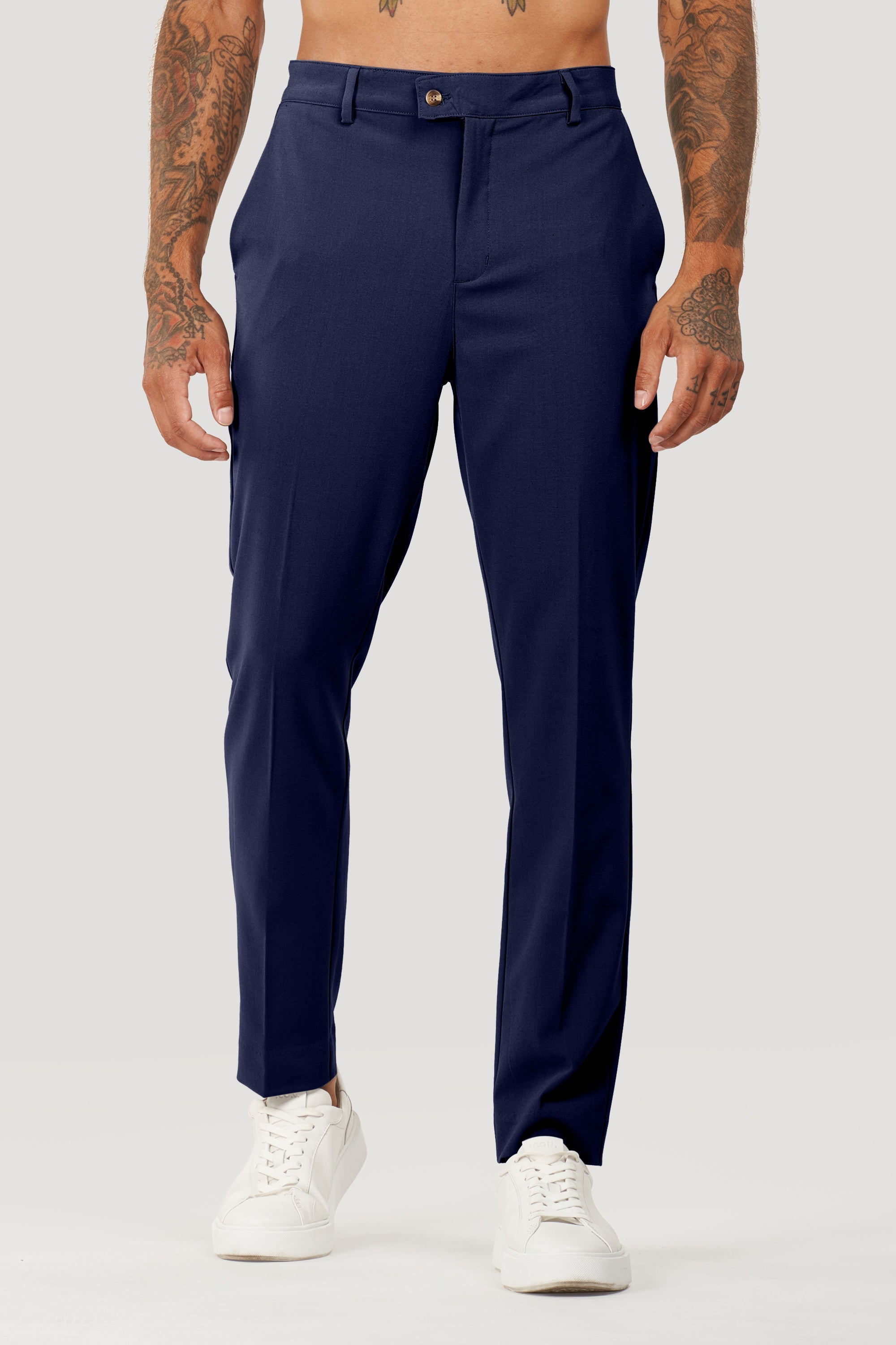 Milano Forth Heren Broek op Maat Marineblauw