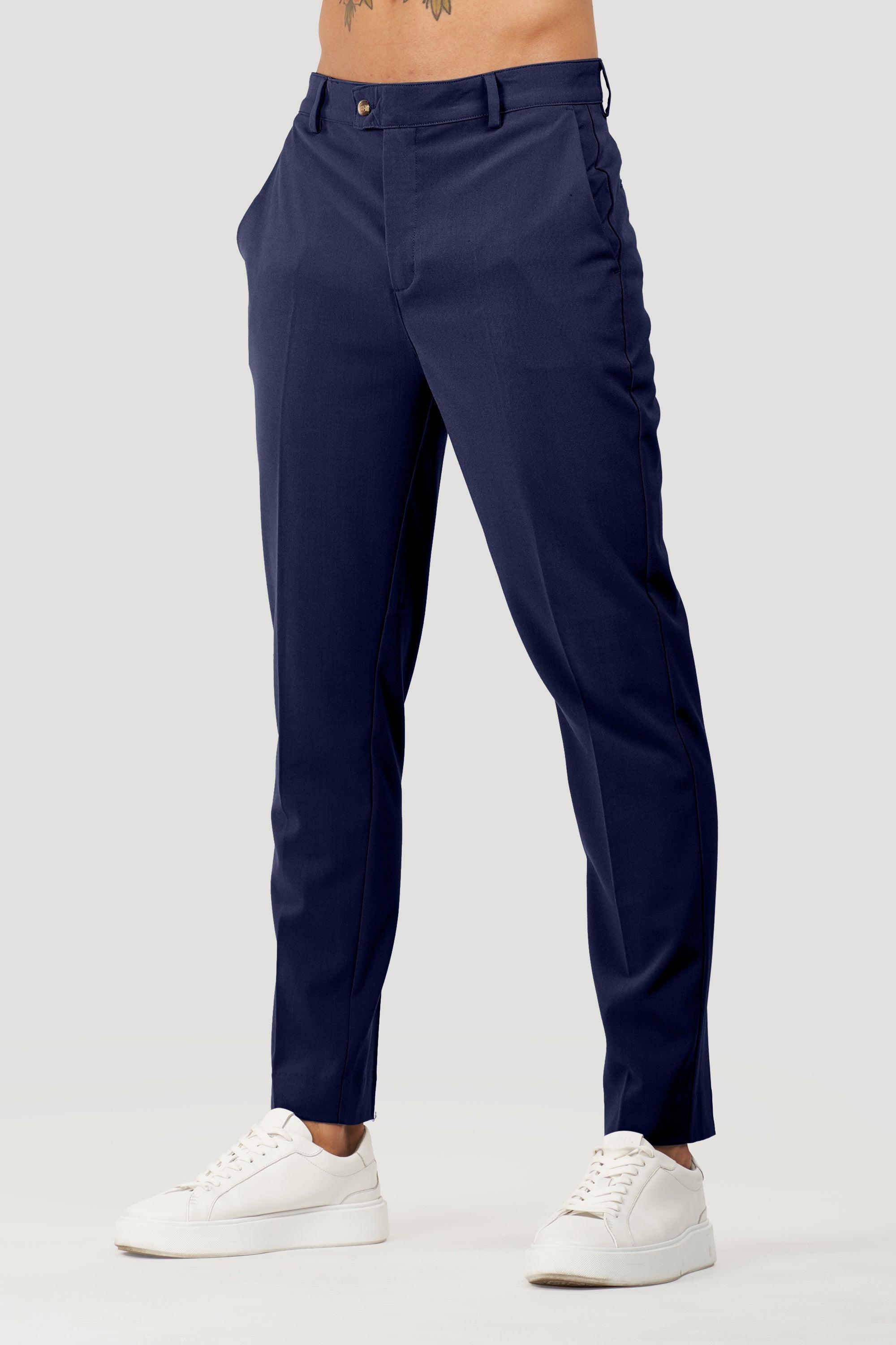 Milano Forth Heren Broek op Maat Marineblauw