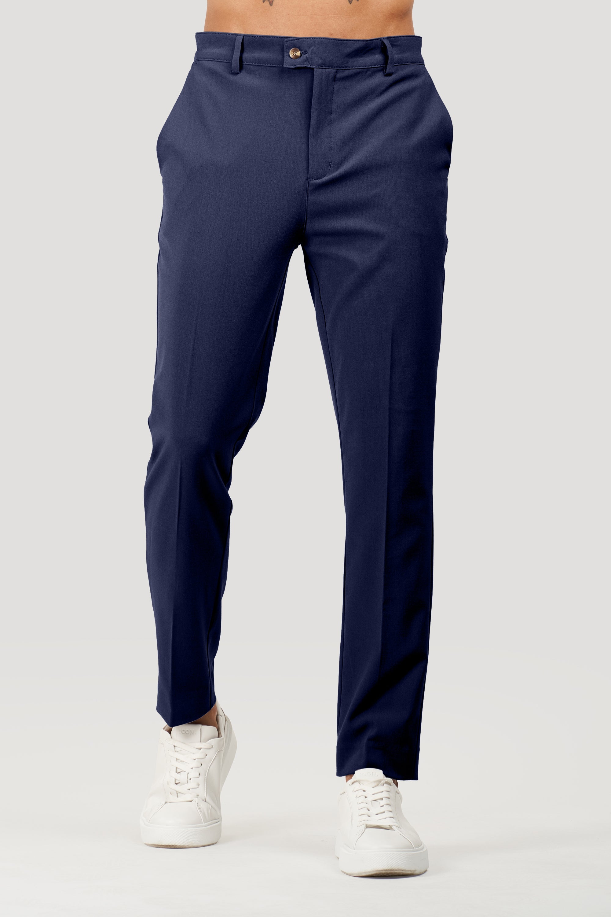 Milano Forth Heren Broek op Maat Marineblauw