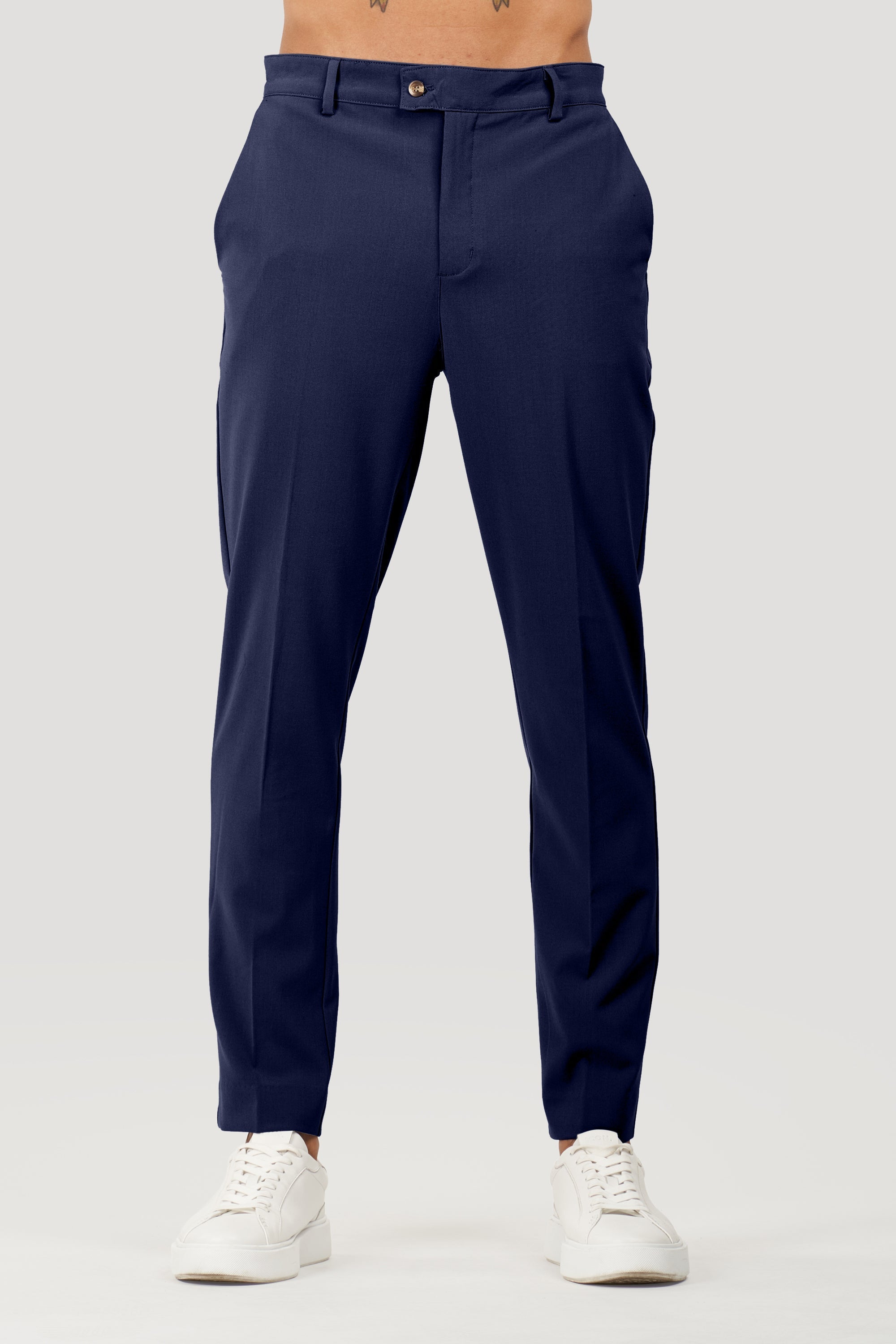 Milano Forth Heren Broek op Maat Marineblauw