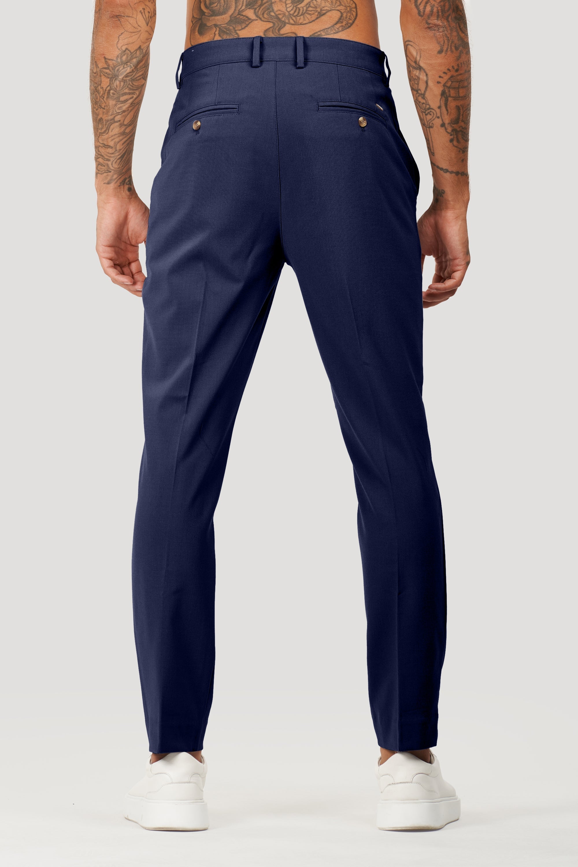 Milano Forth Heren Broek op Maat Marineblauw