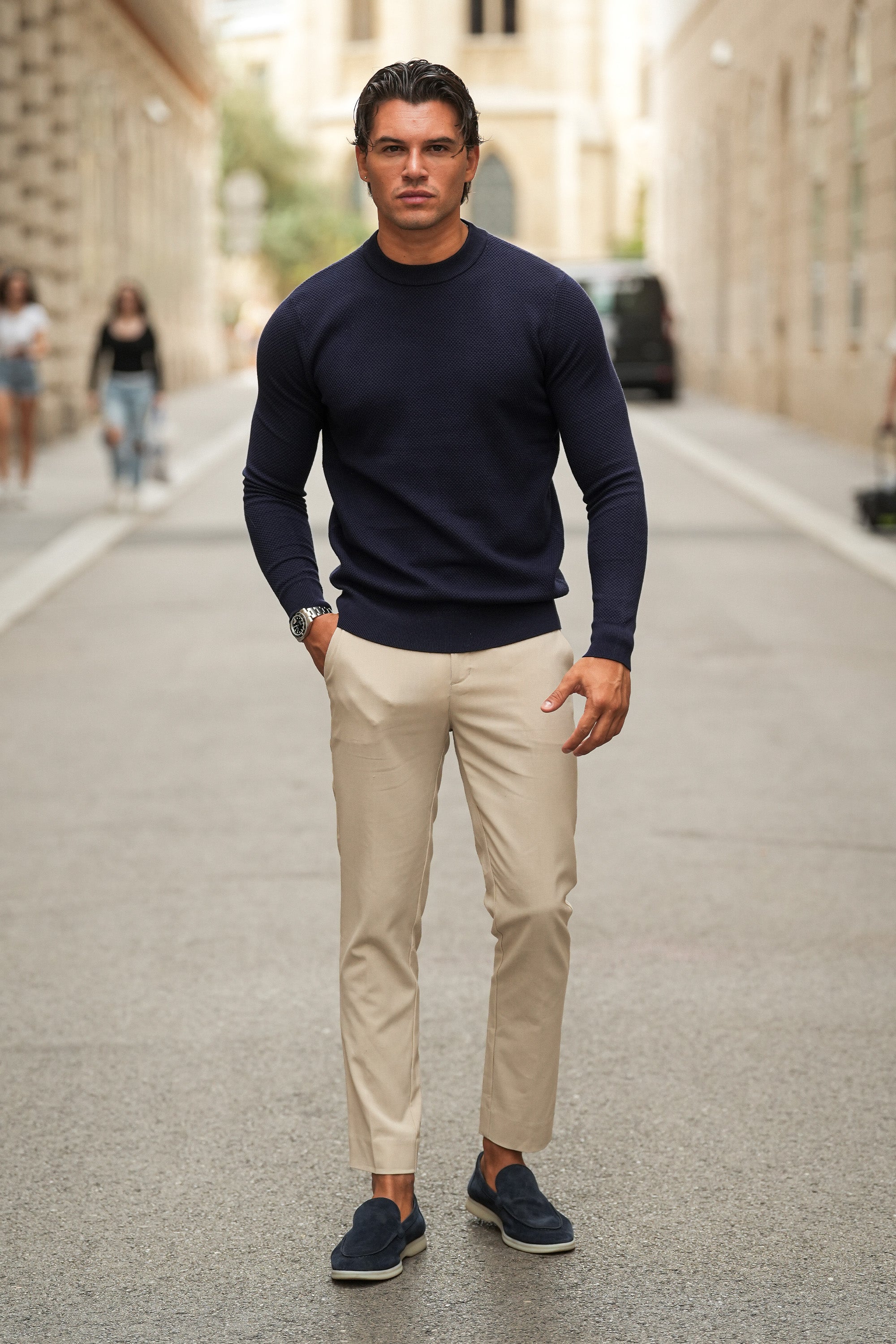 Milano Forth Heren Broek op Maat Beige