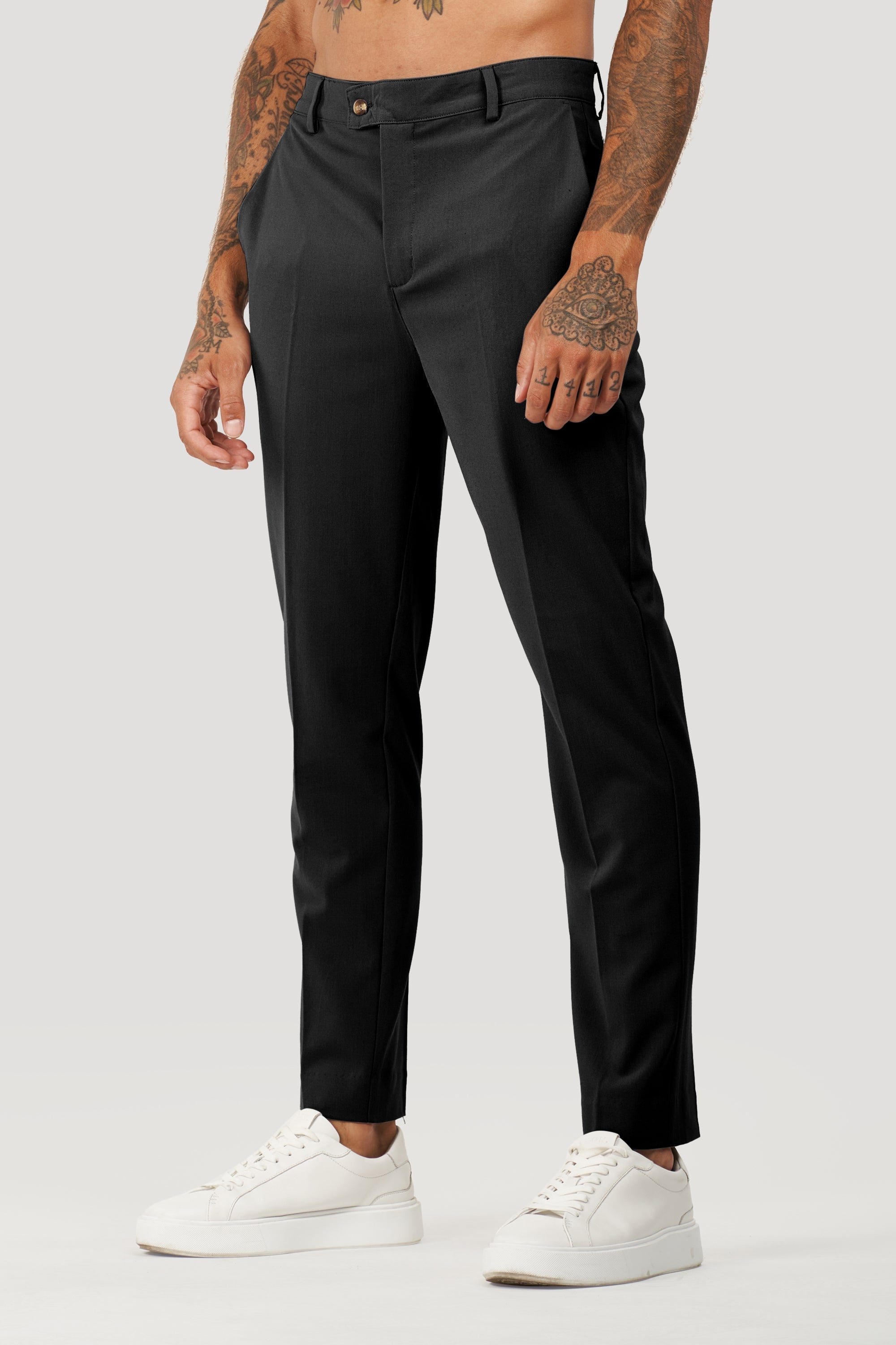 Milano Forth heren pantalon op maat in zwart