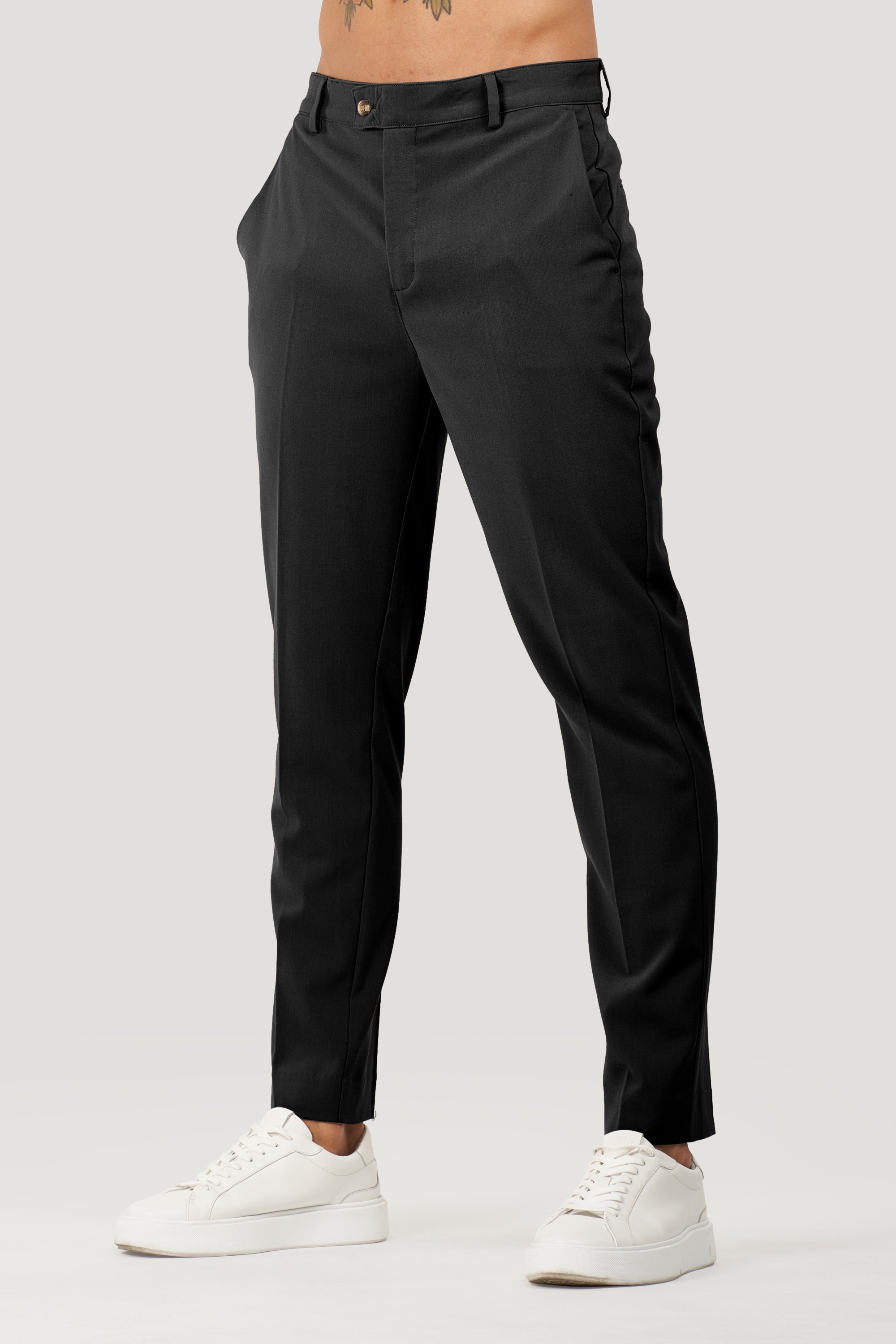 Milano Forth heren pantalon op maat in zwart