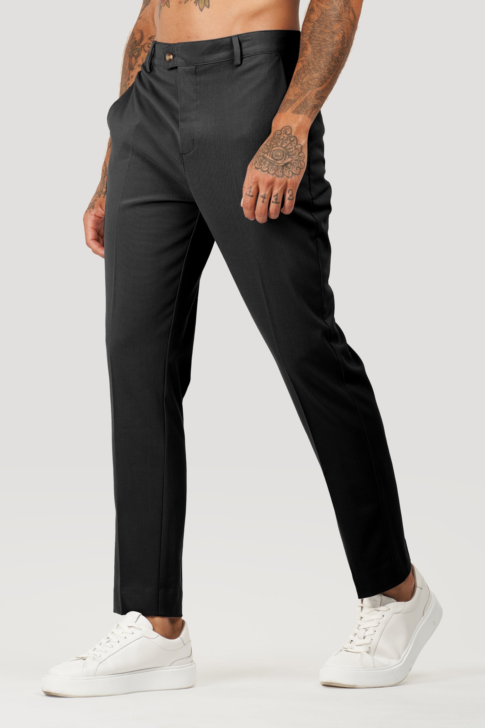 Milano Forth heren pantalon op maat in zwart