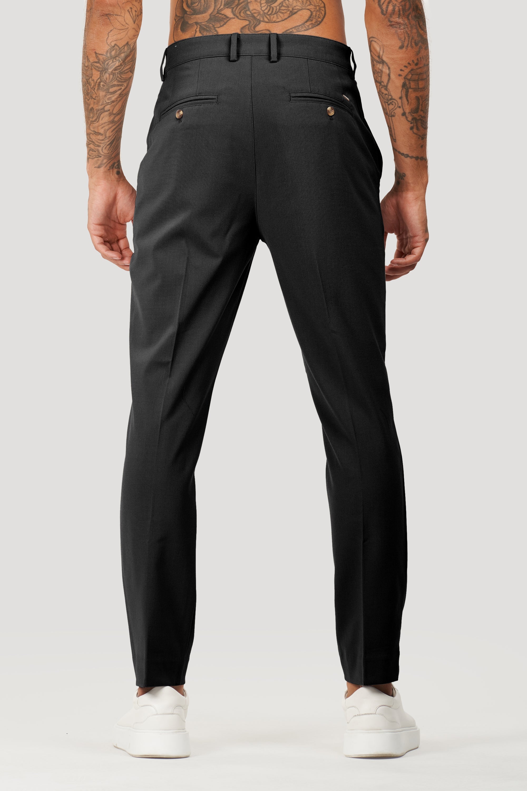 Milano Forth heren pantalon op maat in zwart