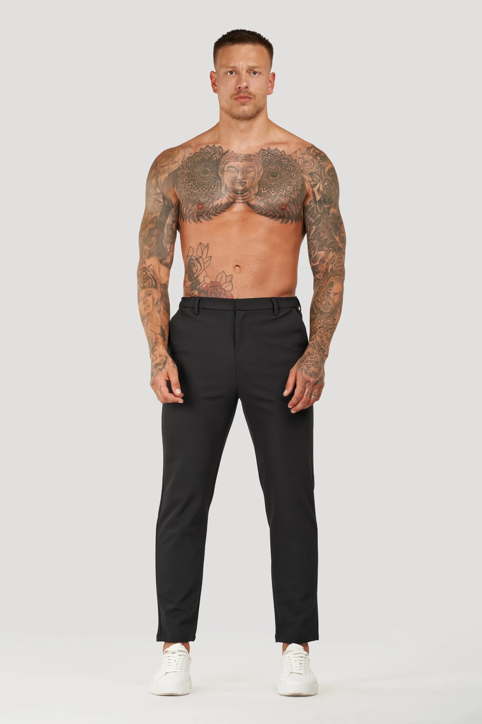 Heren Tailoring Broek Tech Forth Zwart