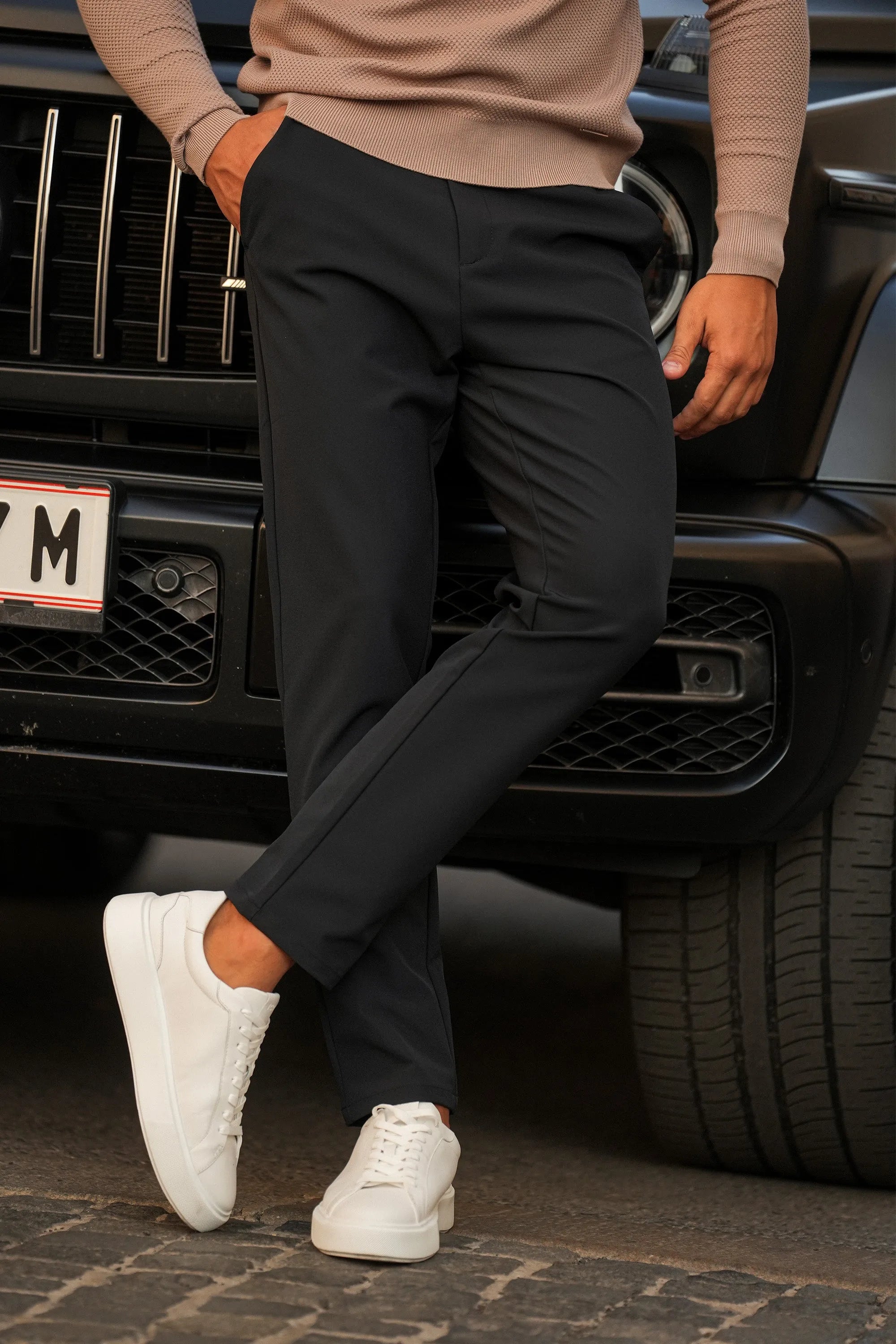 Heren Tailoring Broek Tech Forth Zwart