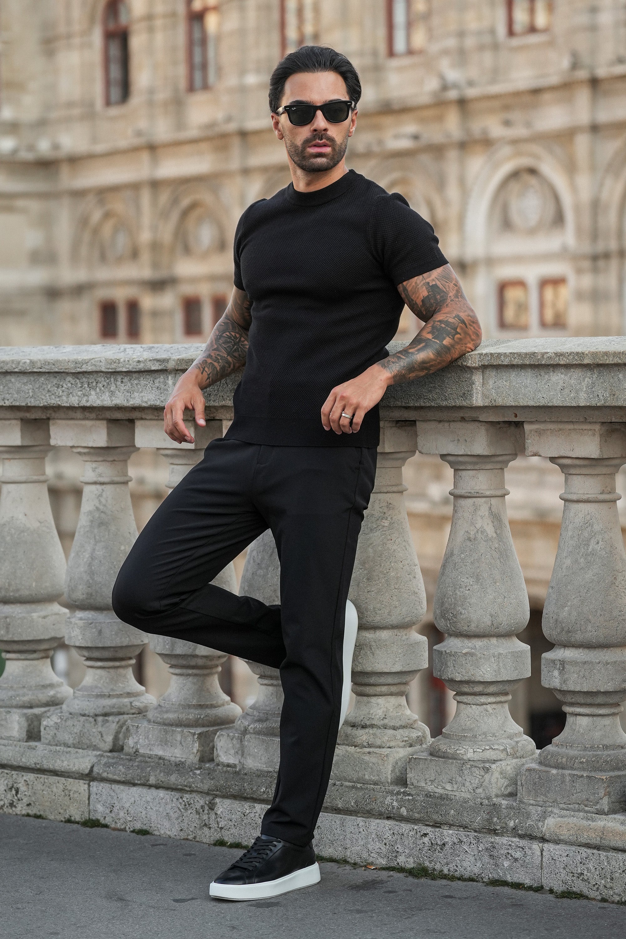 Heren Tailoring Broek Tech Forth Zwart