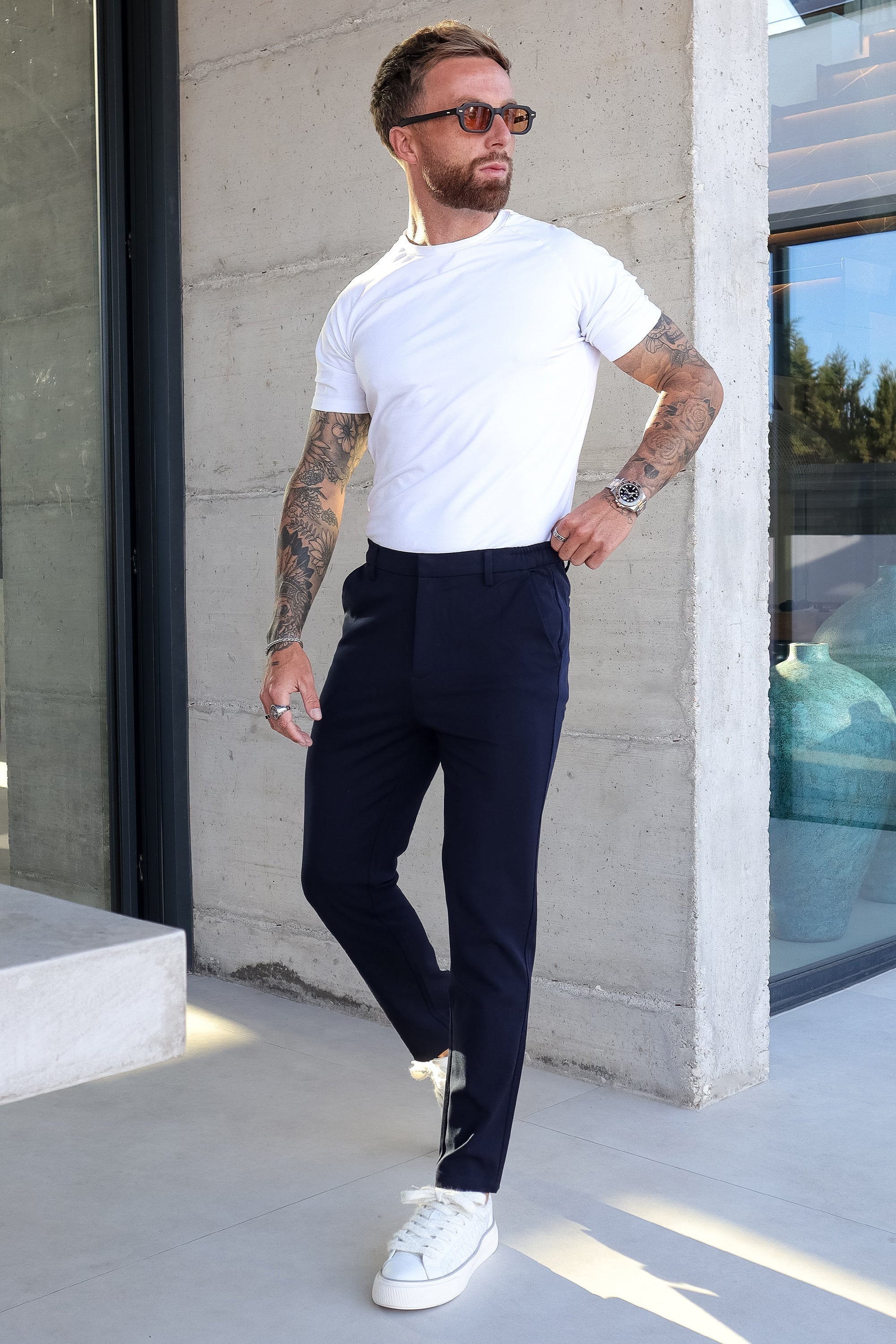 Santis Forth Heren Broek Blauw