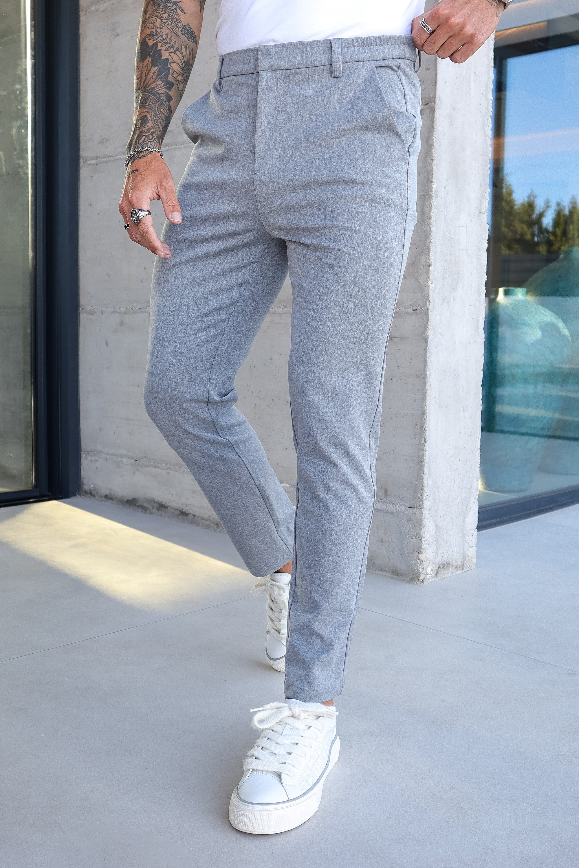 Santis Forth Heren Broek Grijs