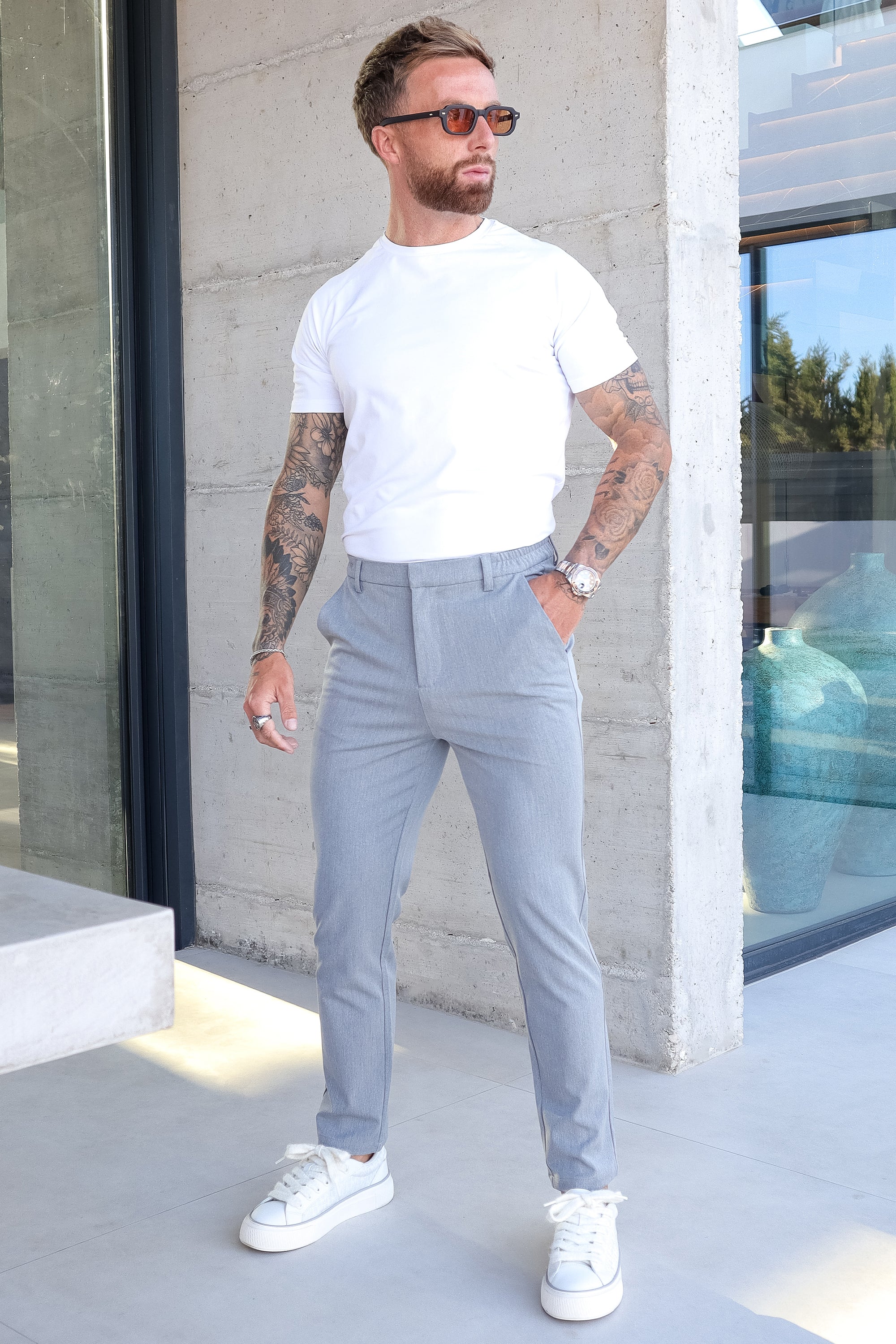 Santis Forth Heren Broek Grijs