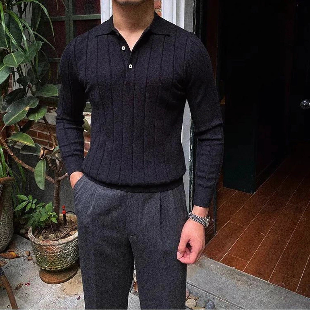Forth Poloshirt met lange mouwen